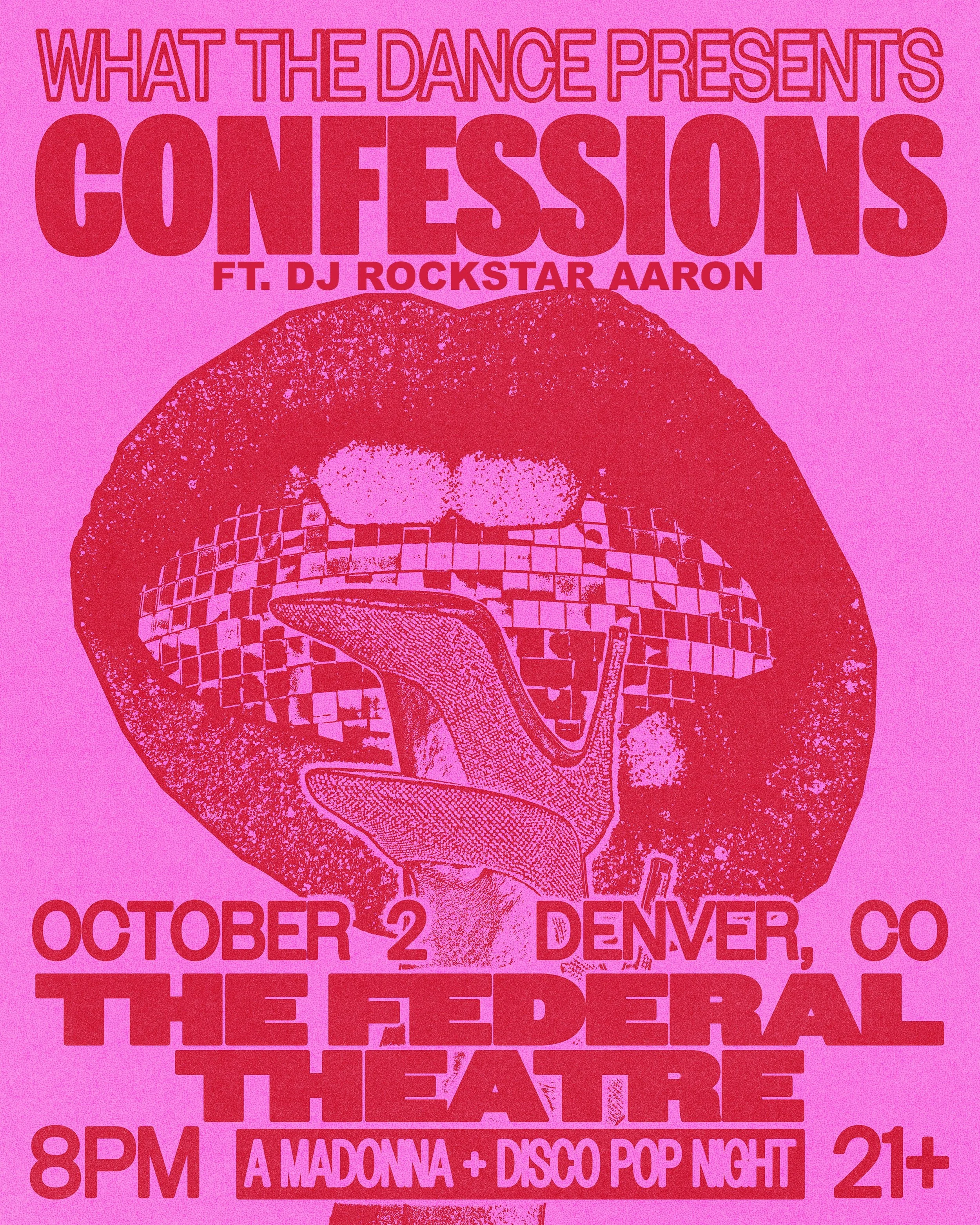Happy Birthday @madonna 🎉🥳if you&rsquo;re in Denver don&rsquo;t miss the Confessions Party Oct 2nd at @thefederaltheatre @thedanceparties