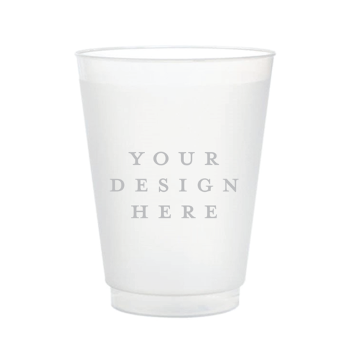 Custom Printed Cups | 9 oz. Frosted Plastic Cup-Blank