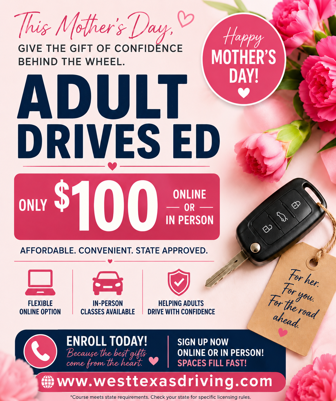 6 Hour Adult class!  In person Classes or online classes