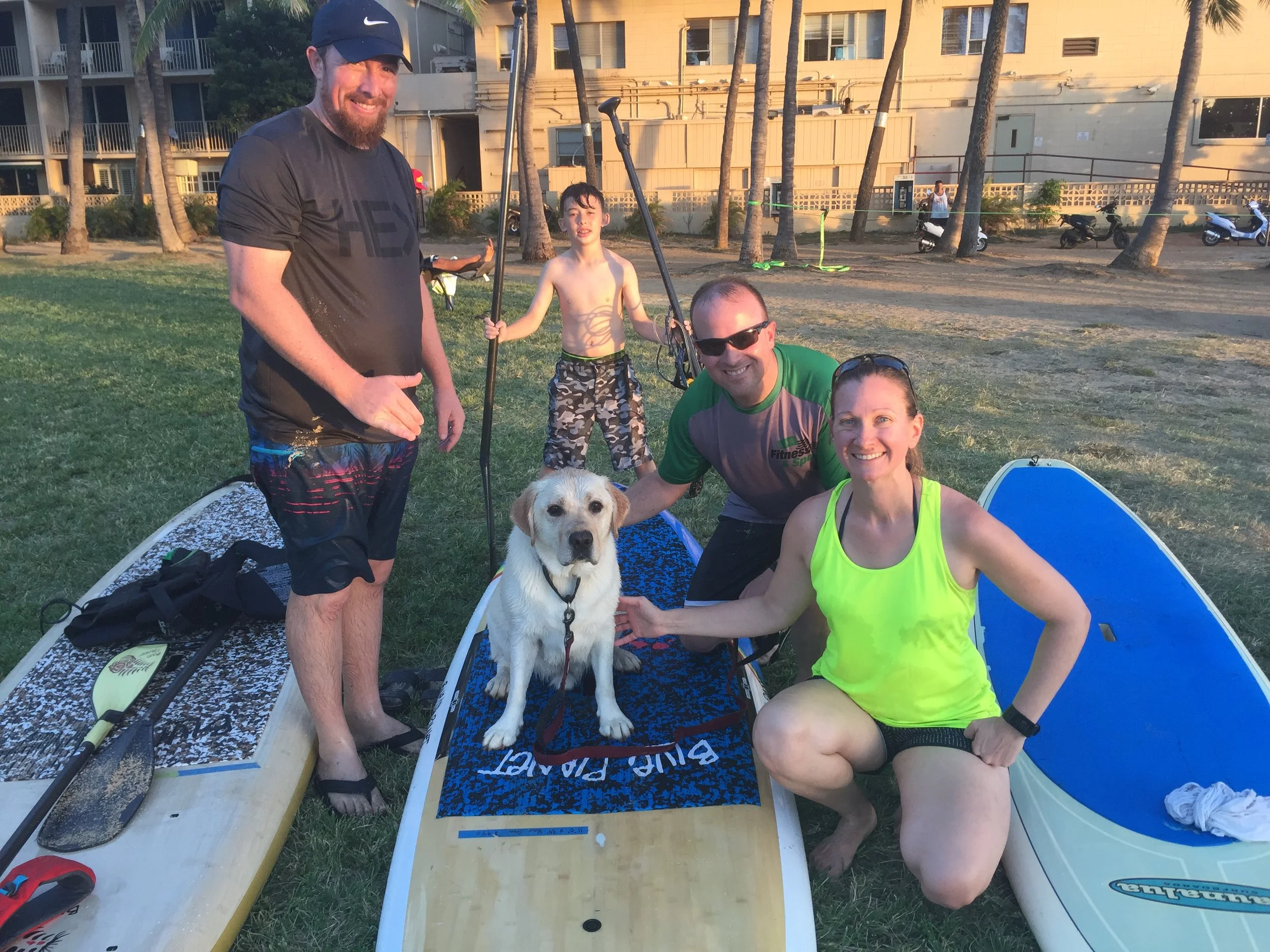 Chris and Q the Golden Retriever