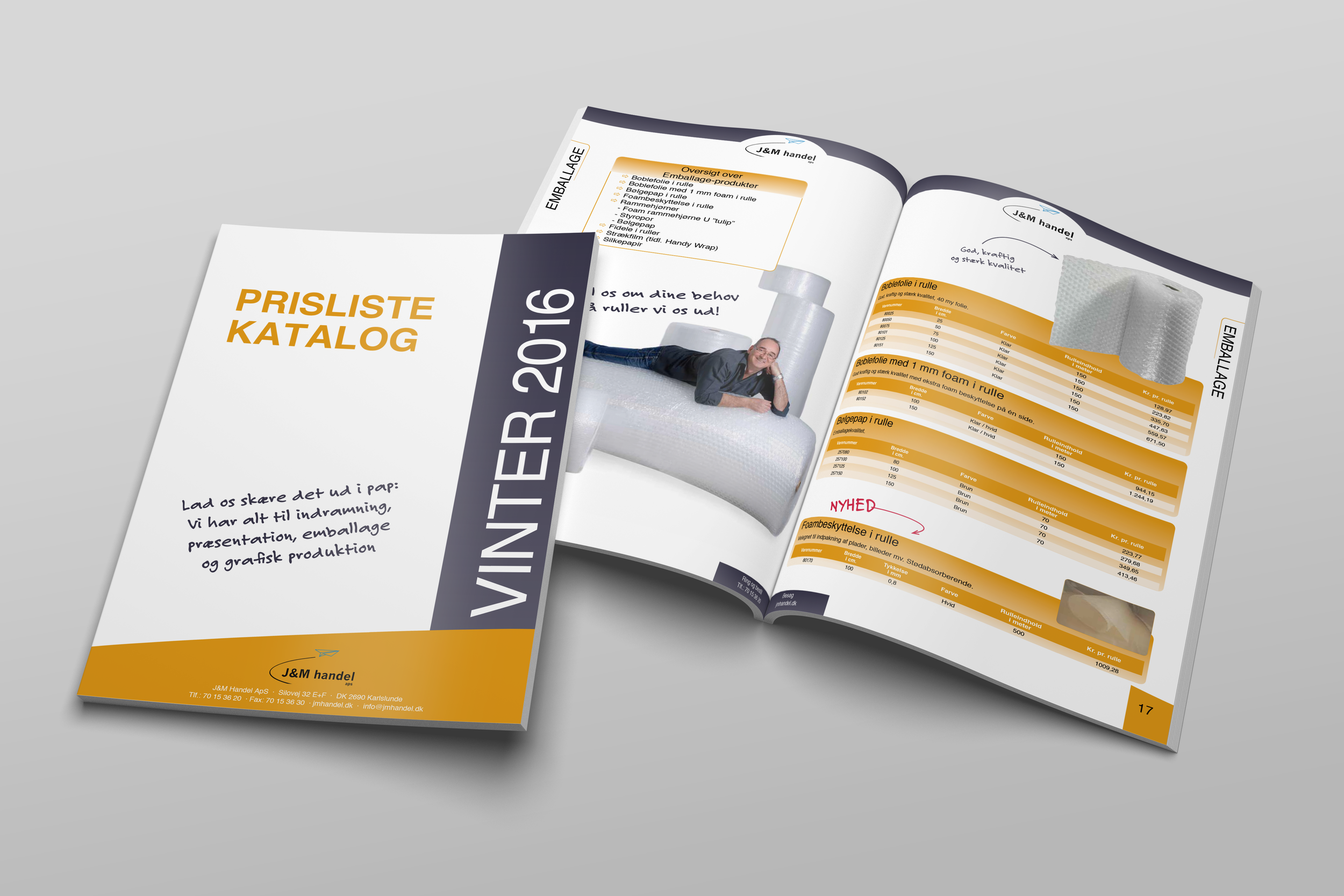 68-siders prislistekatalog for J&amp;M HANDEL