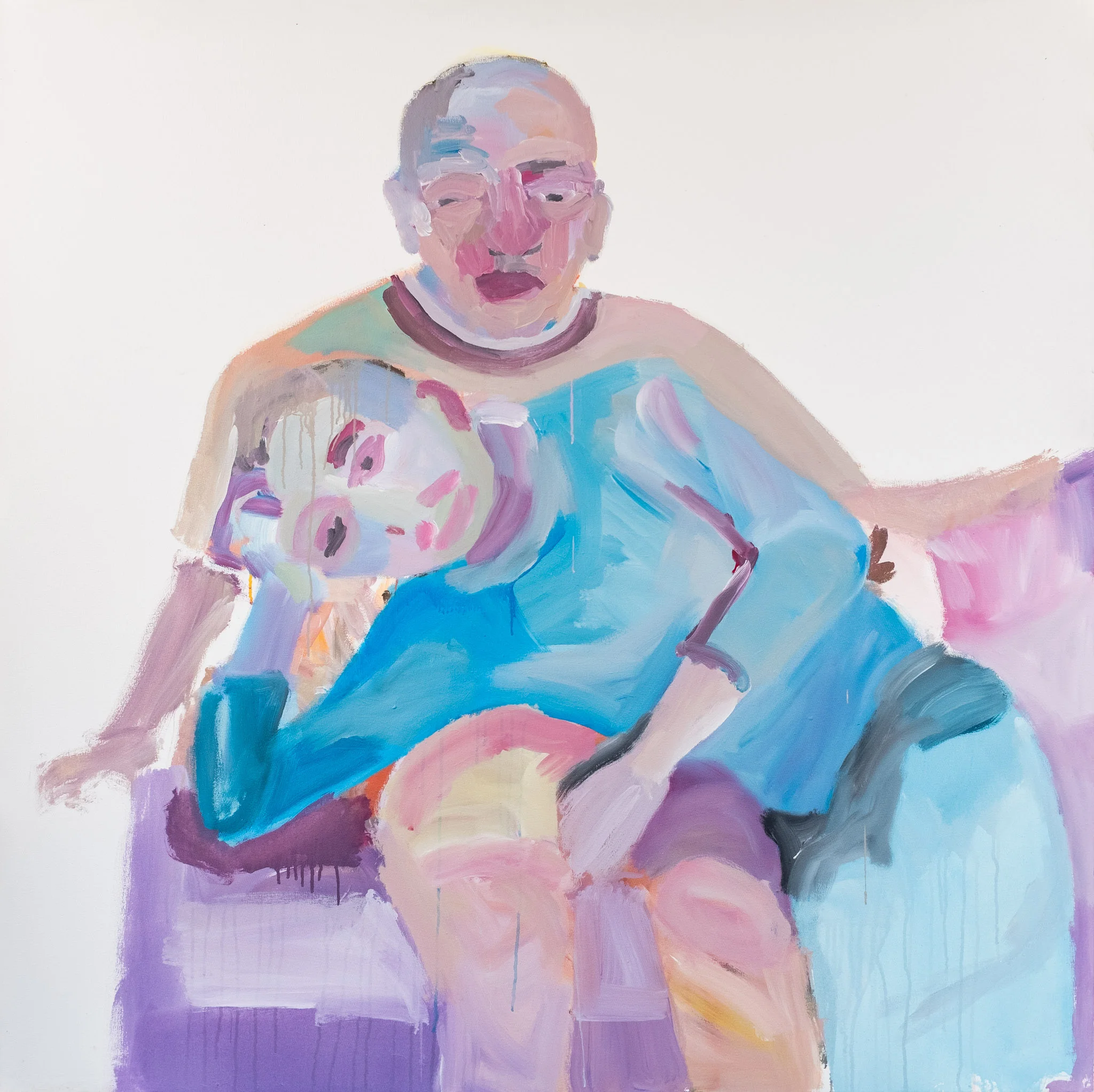 Nkuly and Skits. 2018-19Acrylic and Acrylic ink, on Canvas150cm x 150cmR49 000 framed