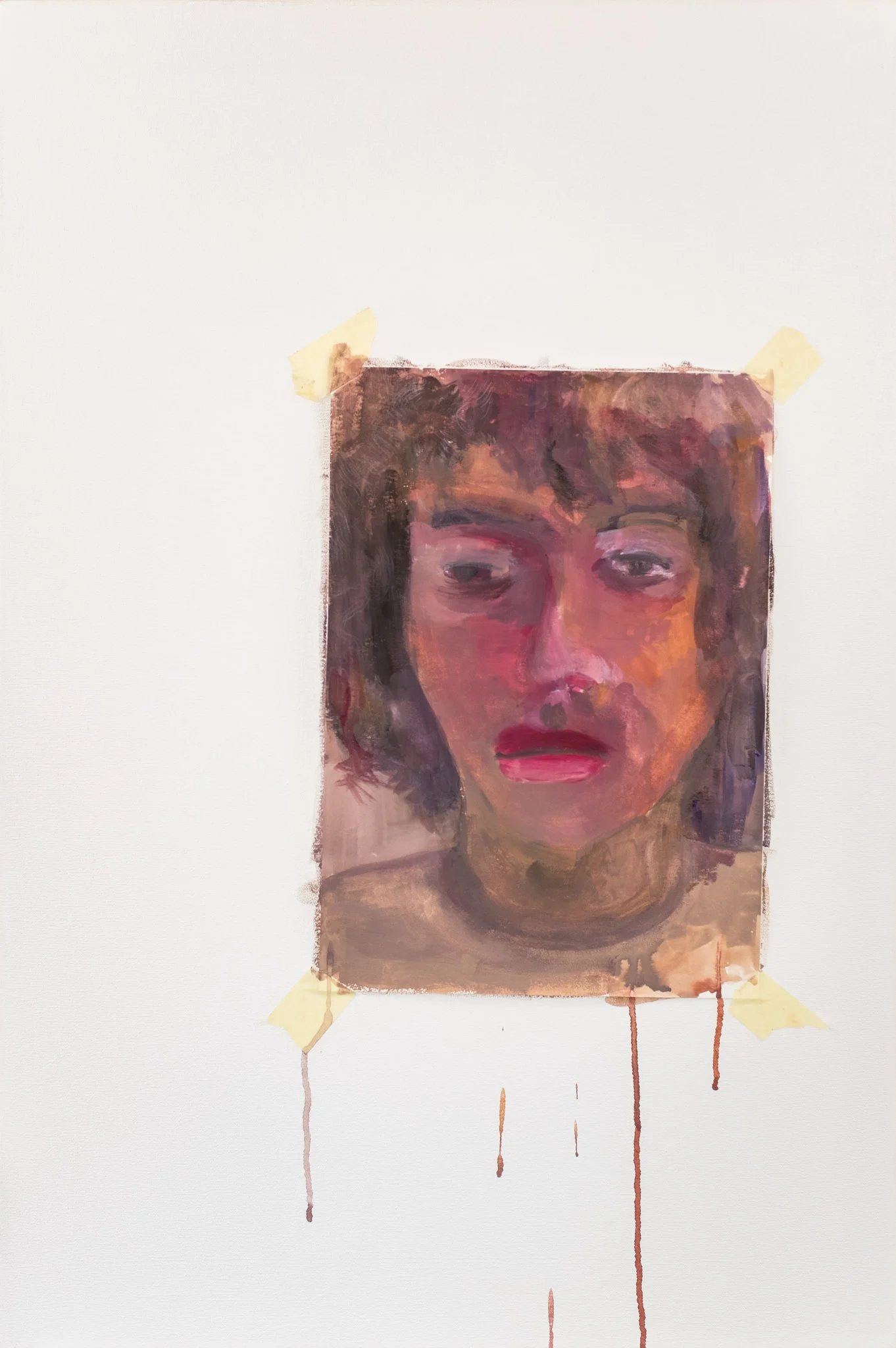 Looking through. 2019Gouache on paper and canvas90cm x 60cmR11 000 framed