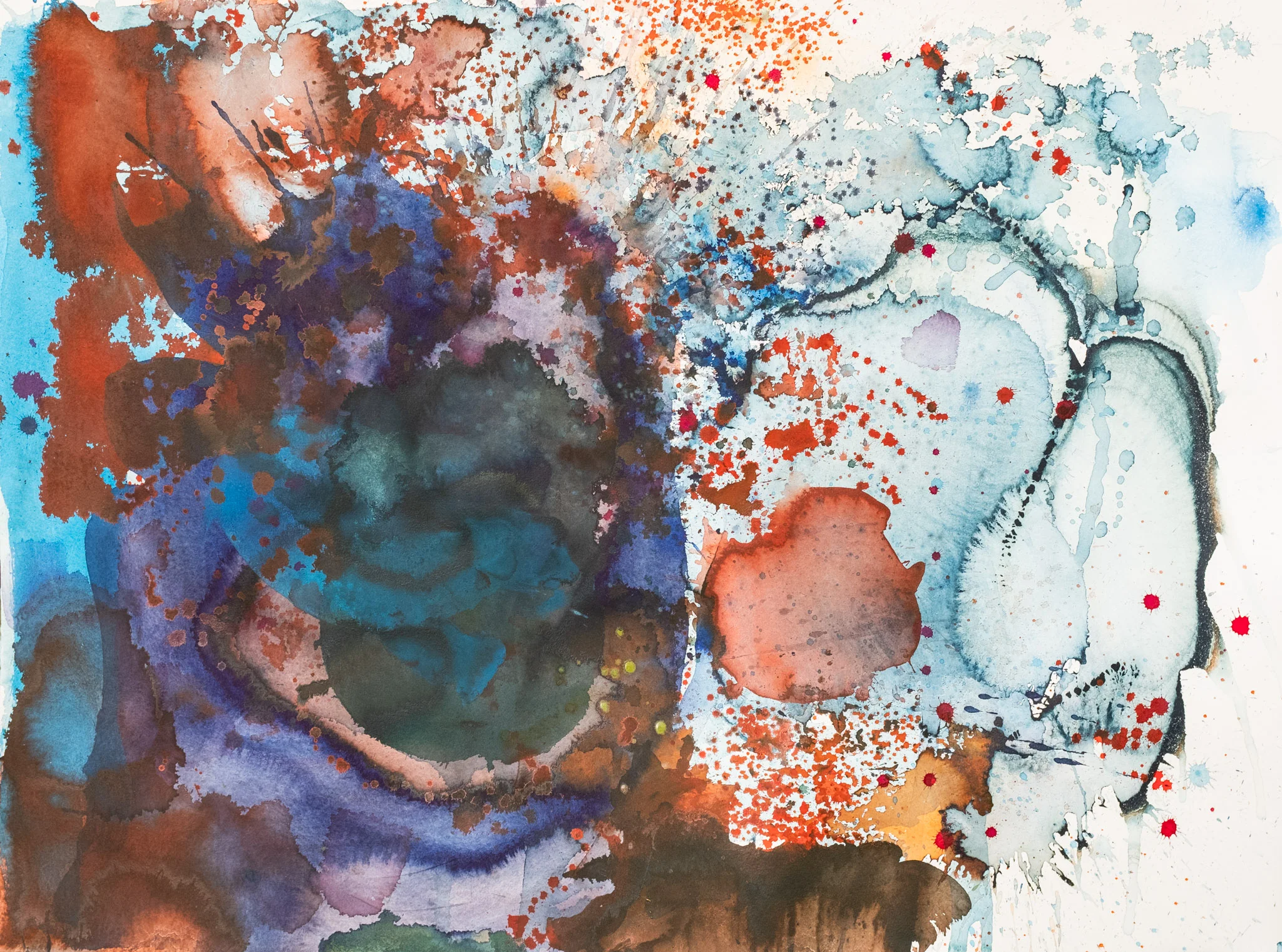 Even though the stars are blind. 2019Acrylic ink, on Canvas 98cm x 107cmR27 000 framed