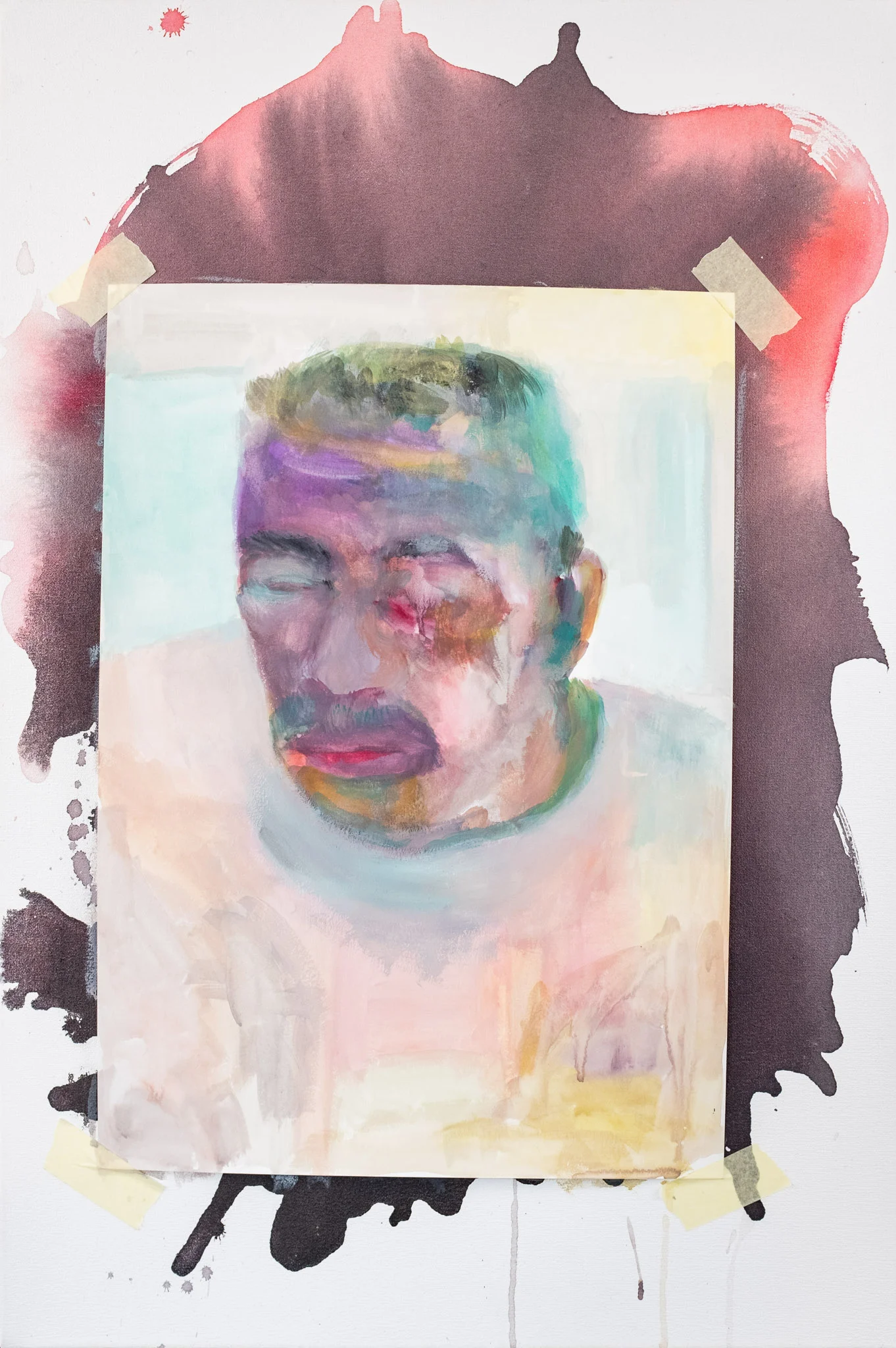 Don’t ask. 2019Gouache on paper and Canvas90cm x 60cmR14 000 framed