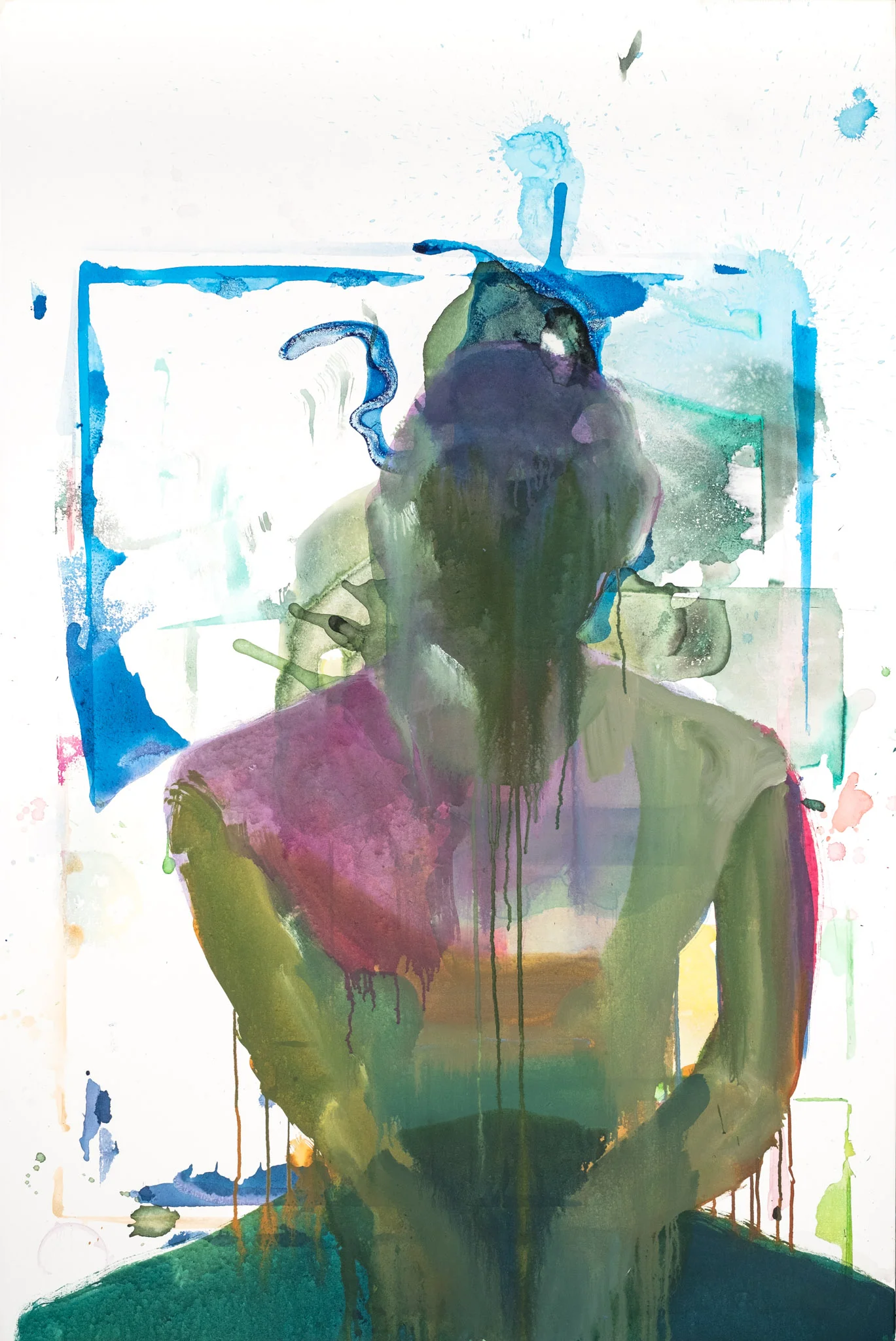 In my head. 2018Acrylic and Acrylic ink, on Canvas150cm x 100cmR45 000 framed