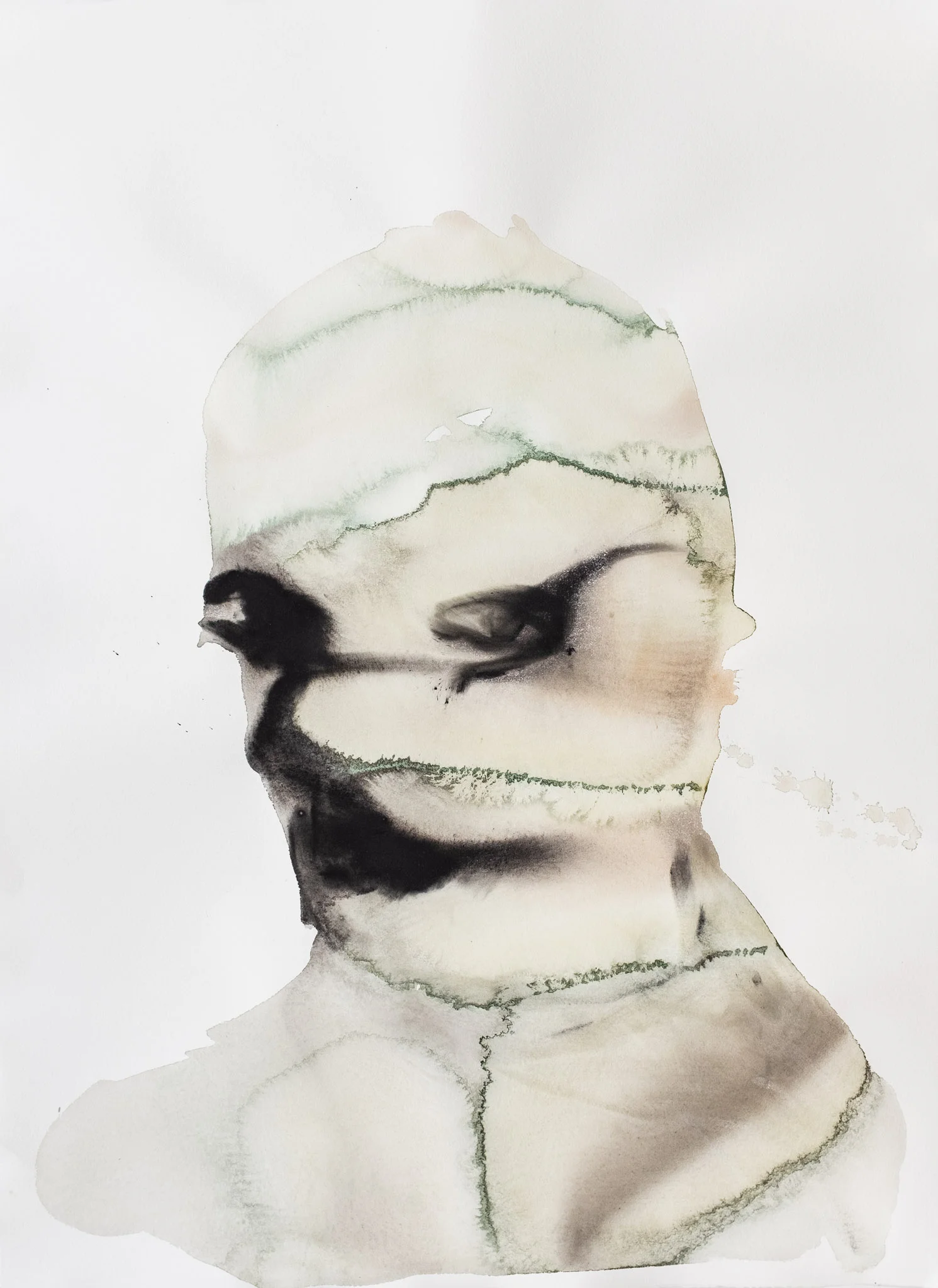 Look this way. 2018Acrylic ink, on Paper98cm x 107cmAbsa Collection