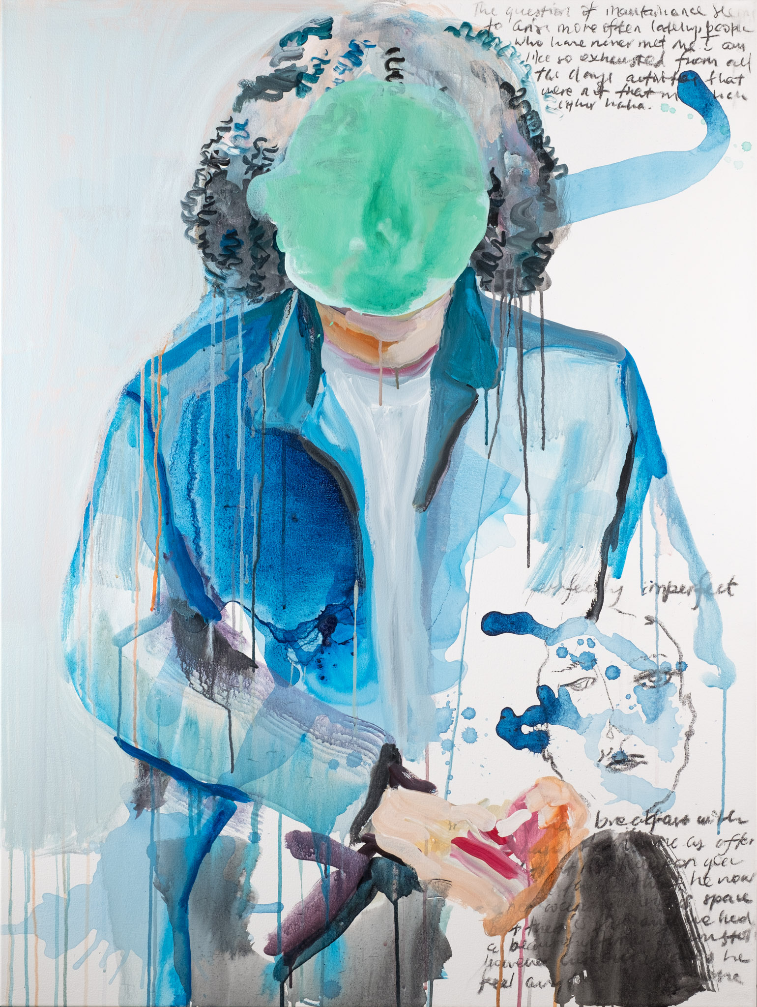 Perfectly imperfect. 2017Acrylic and charcoal on canvas122 x 92cmFramedPrivate Collection