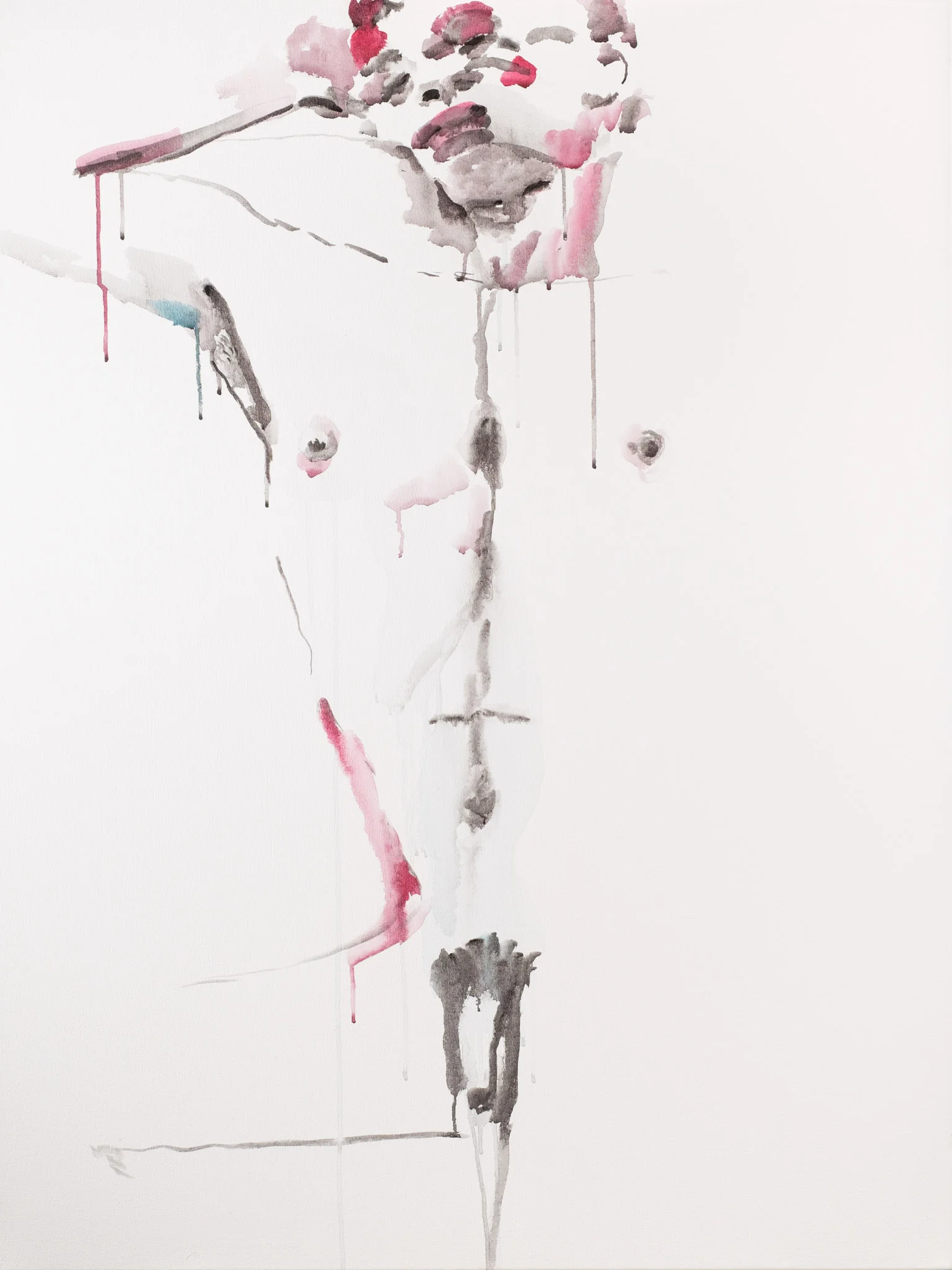 Watching him sleep. 2017Acrylic on canvas 122 x 92cmFramedZeitz Collection