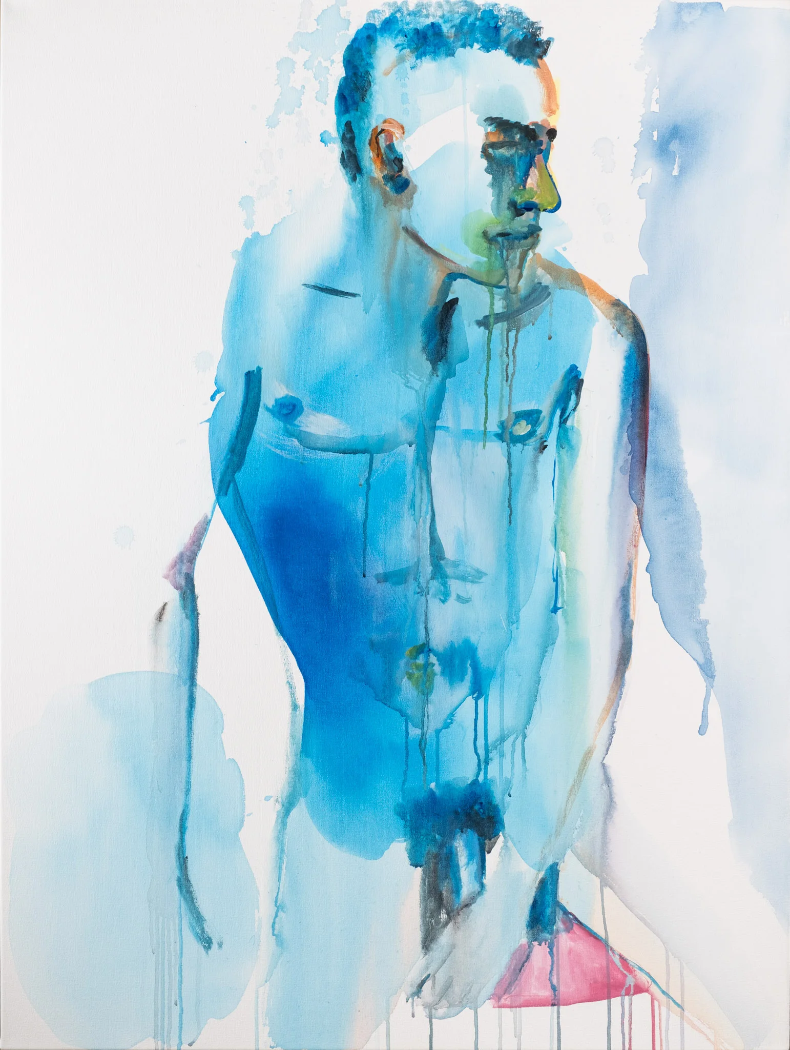 Looking the other way. 2017Acrylic on canvas122 x 92cmFramedZeitz Collection