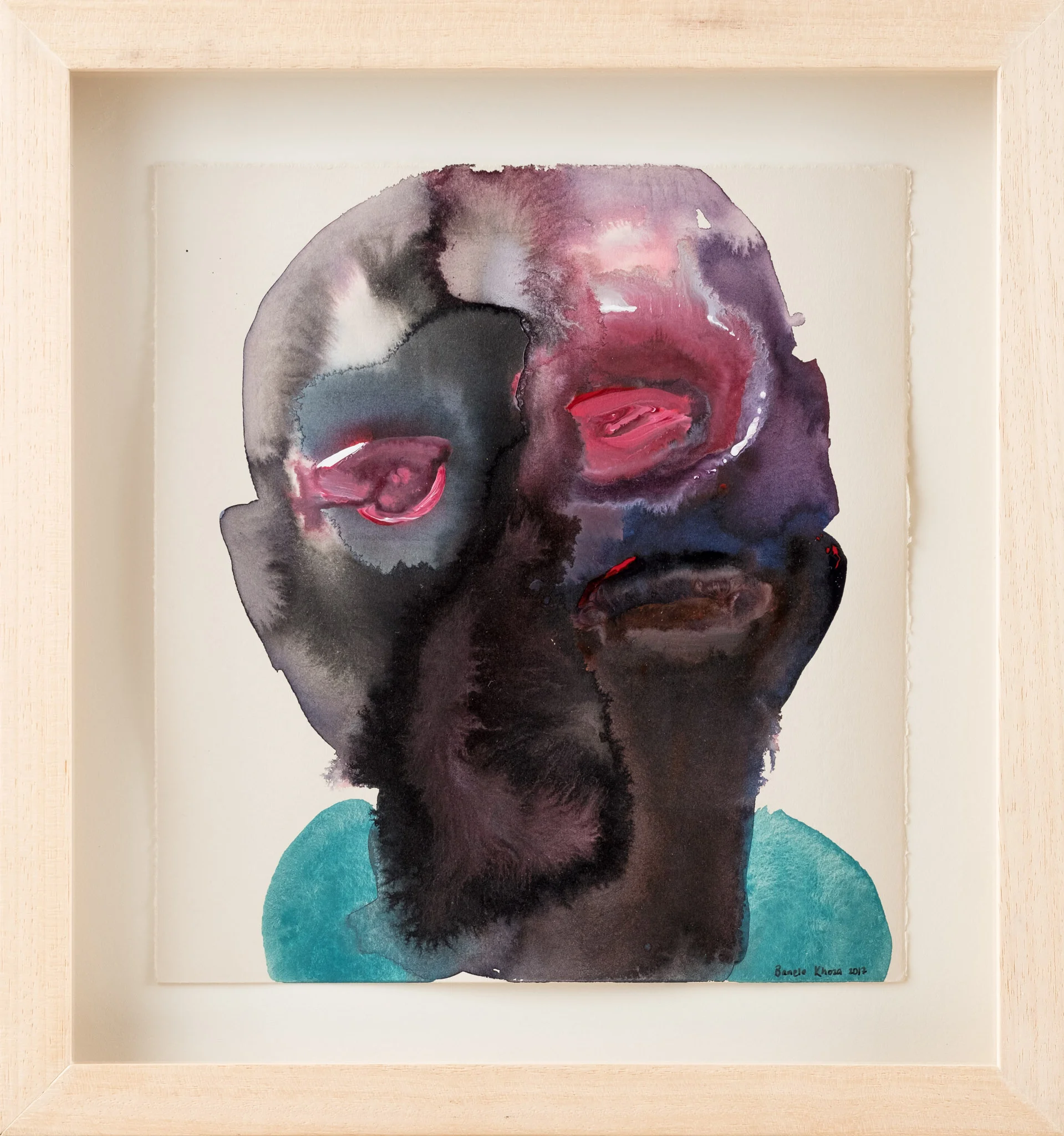 Inner conflicts. 2017Acrylic and ink on Hahnemühle25 x 23cmFramedPrivate Collection