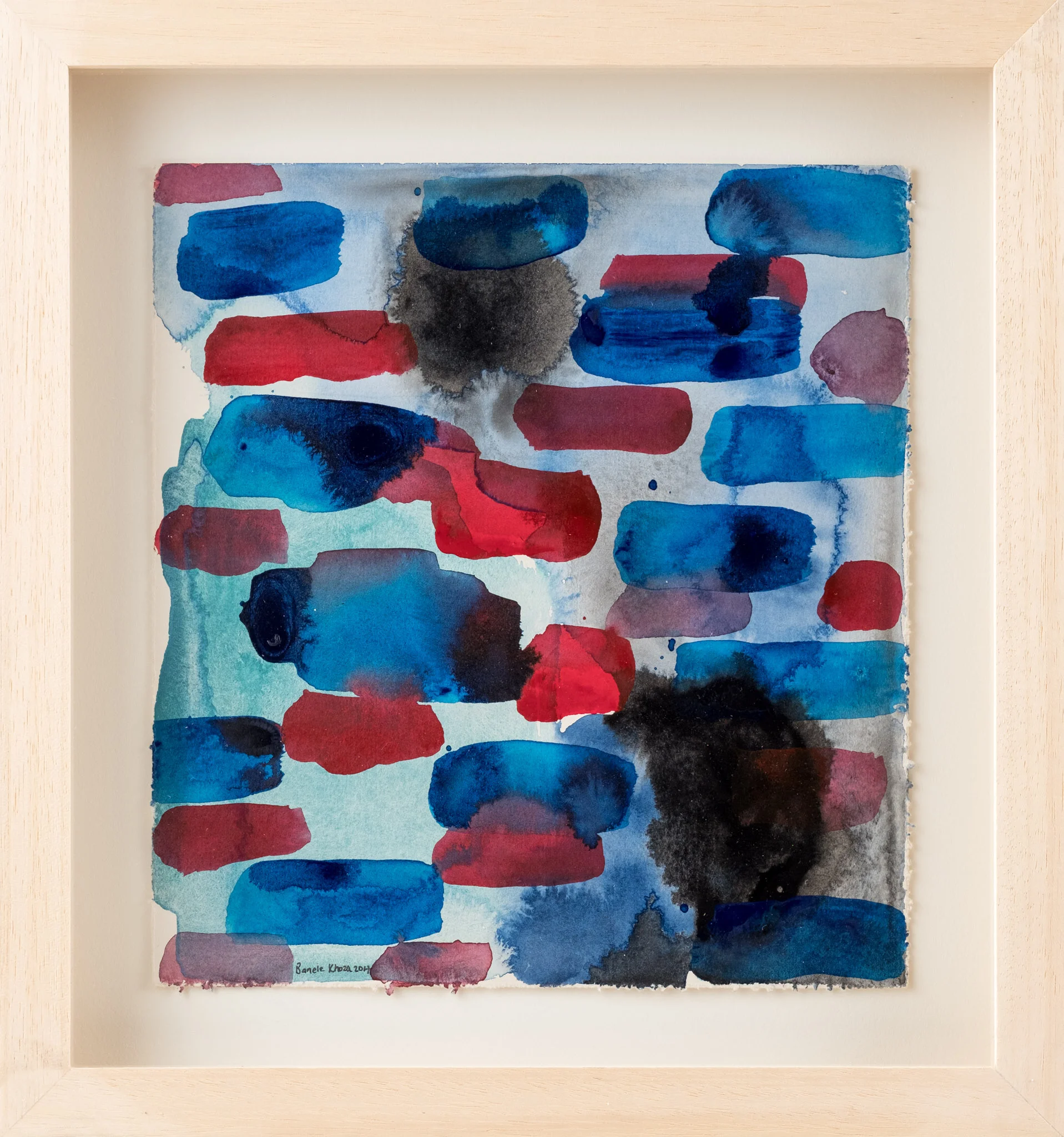 Counting seconds. 2017Acrylic and ink on Hahnemühle25 x 23cmFramedPrivate Collection