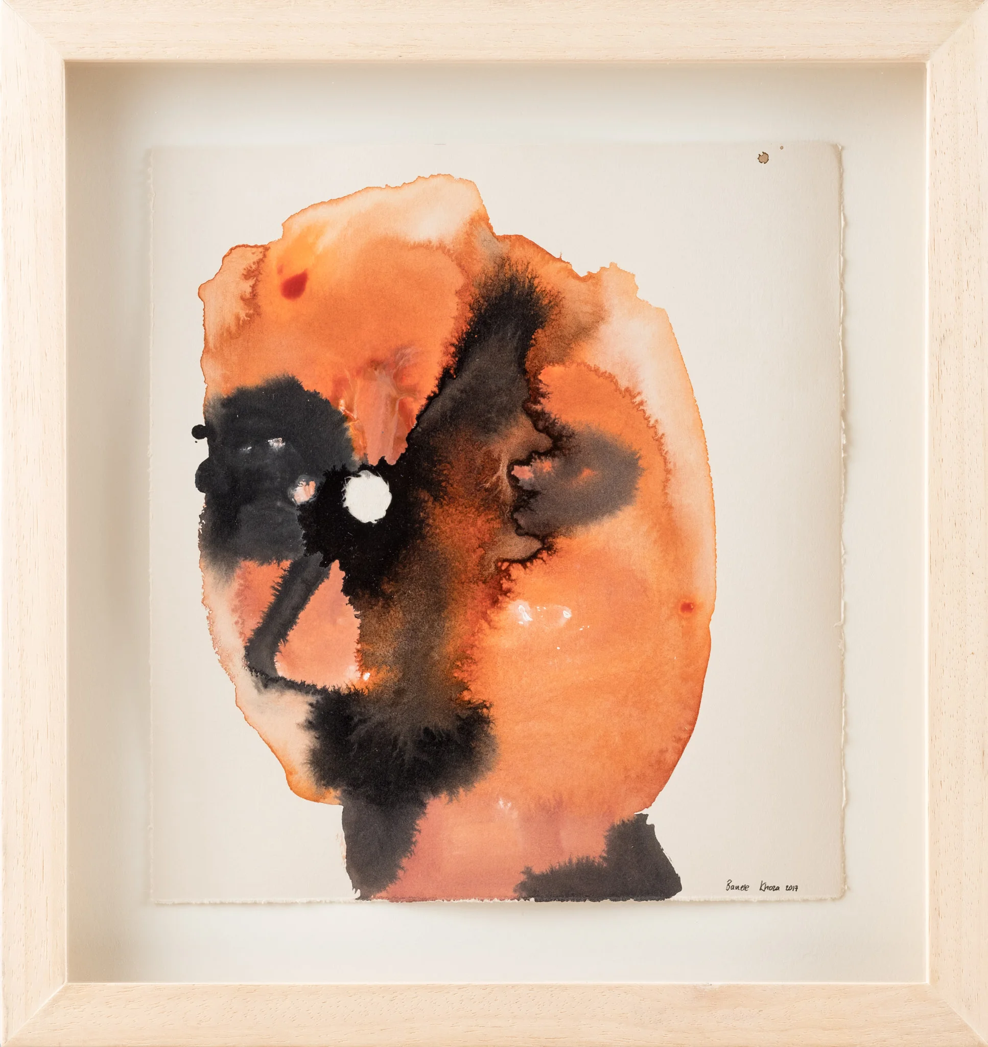 Something missing. 2017Acrylic and ink on Hahnemühle25 x 23cmFramedPrivate Collection