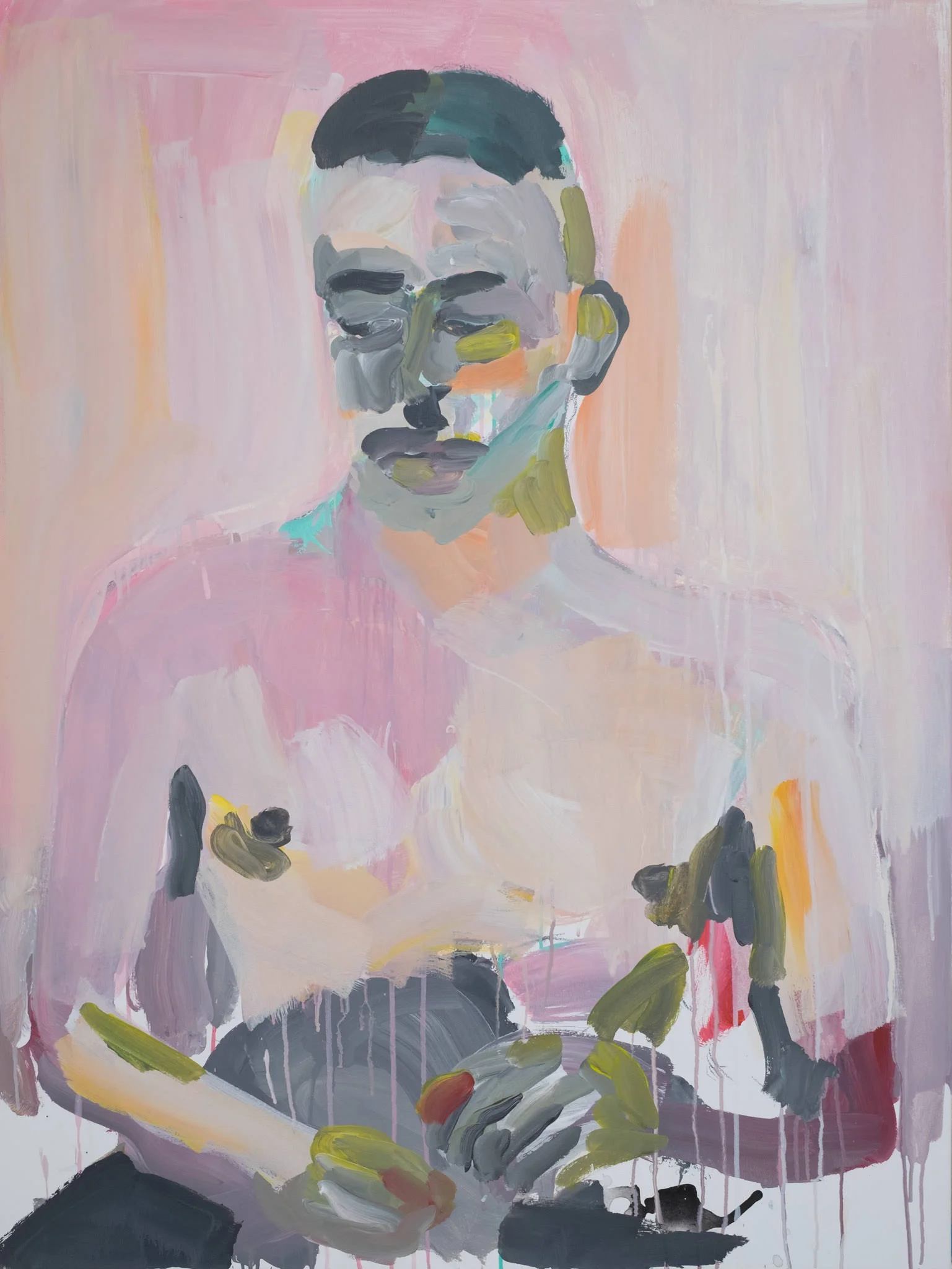 I’m ok, 2016 - 2017 914mm x 1219mmAcrylic and inkPrivate Collection