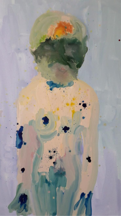 Sorry, 2016 1500mm x 1000mmAcrylic and ink Private collection