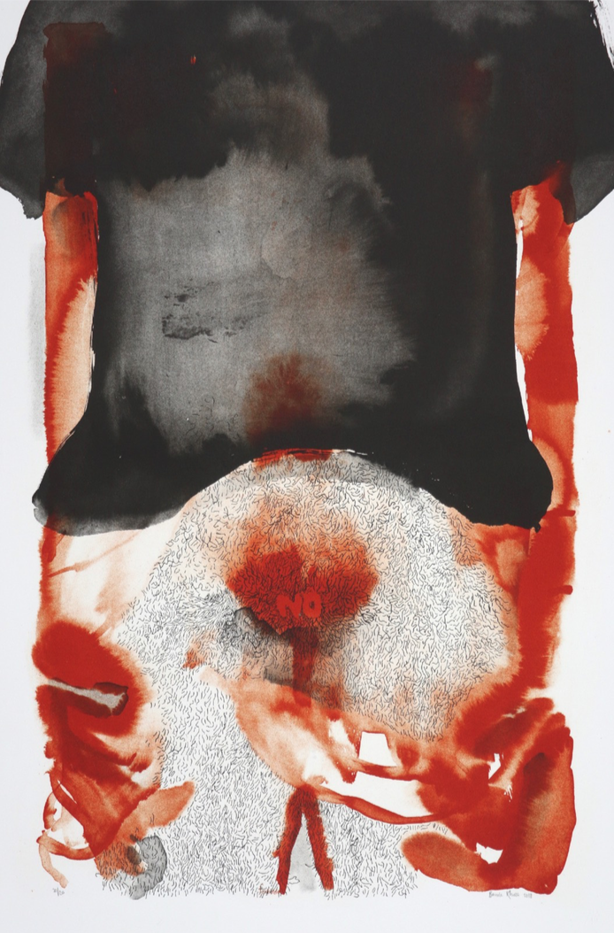 No!!! Forbidden, 2018 Two colour lithograph Papersize: 56cm x 36cmEdition size: 13/20 R4 100 (excl. VAT)