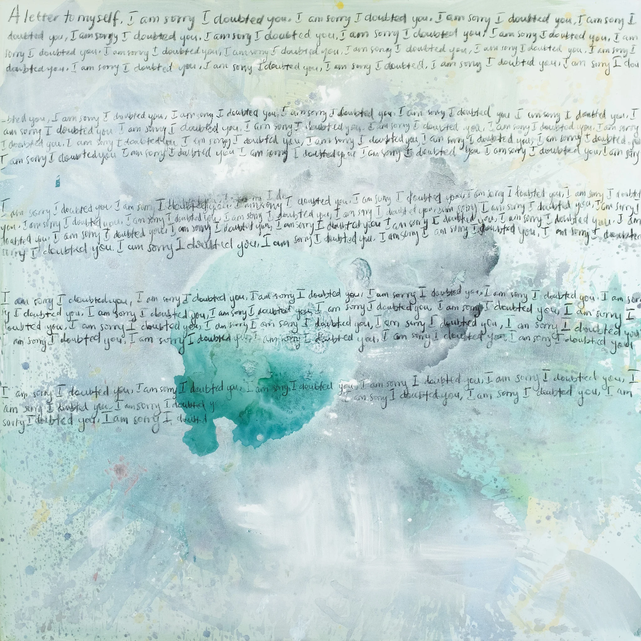 I’m sorry I doubted youAcrylic and charcoal1500mm x 1500mm canvas2018-19Private Collection