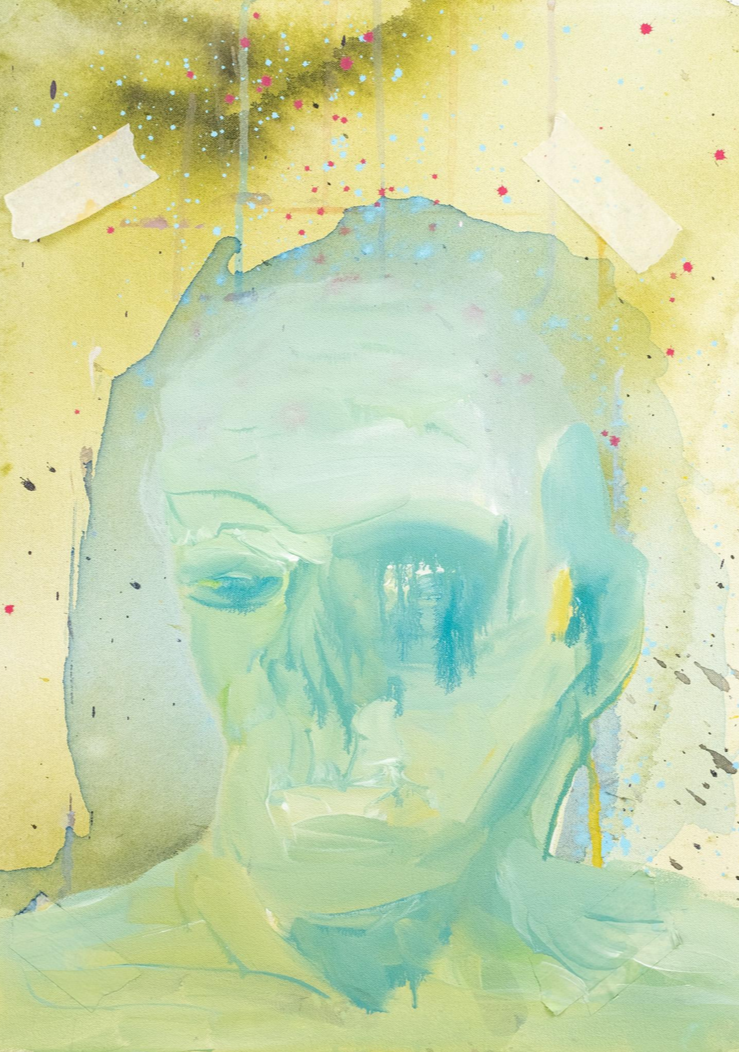 Don’t Say MuchAcrylic and Acrylic ink on Canvas60cm x 45cm2018-19Courtesy: Serge Tiroche &amp; Africa First Collection