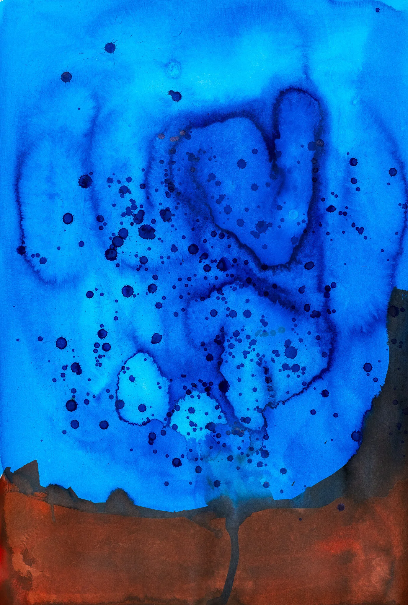 Blue and Passionate RedAcrylic and ink on Hahnemuhle paper92cm x 107cmUnframed2019Available on request