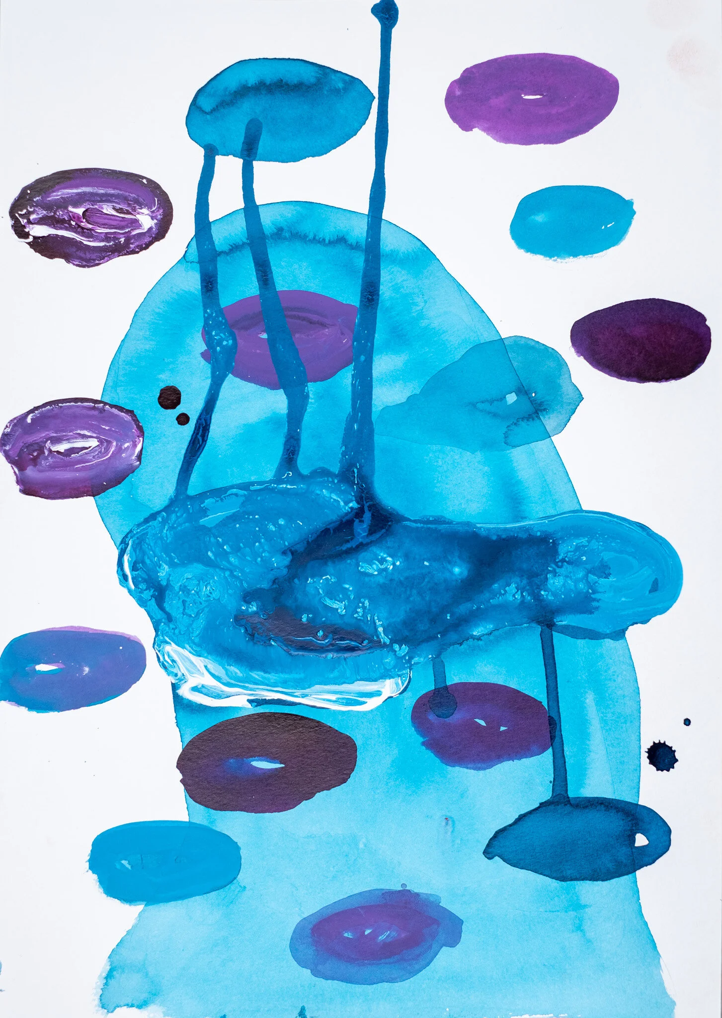 Eyes everywhereAcrylic and inkAquarelle paper29,7cm x 42cmUnframed2019Available on request