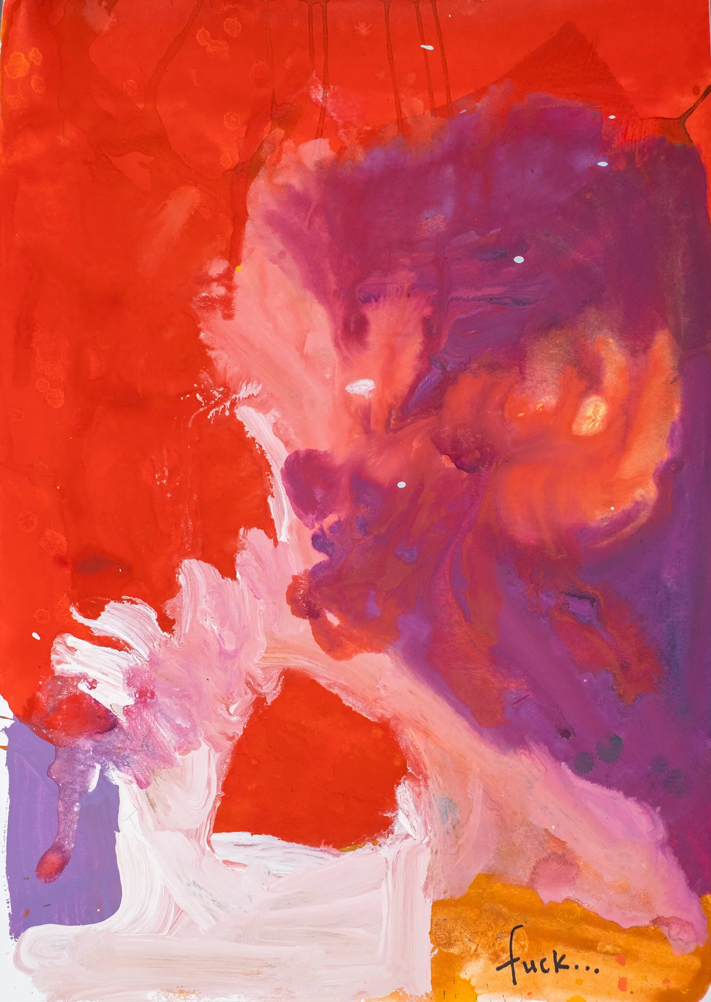 Fuck…Acrylic and ink on Aquarelle paper29,7cm x 42cmUnframed2019Available on request
