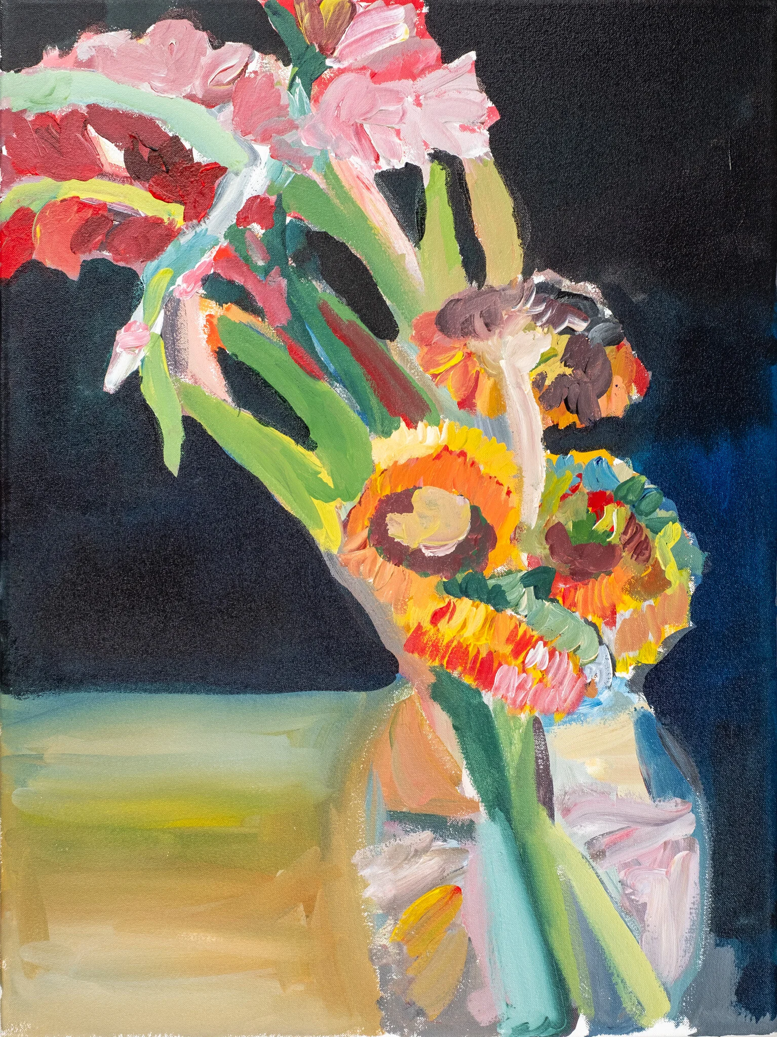 “Midnight” Acrylic and ink on cotton canvas2020457mm x 610mm