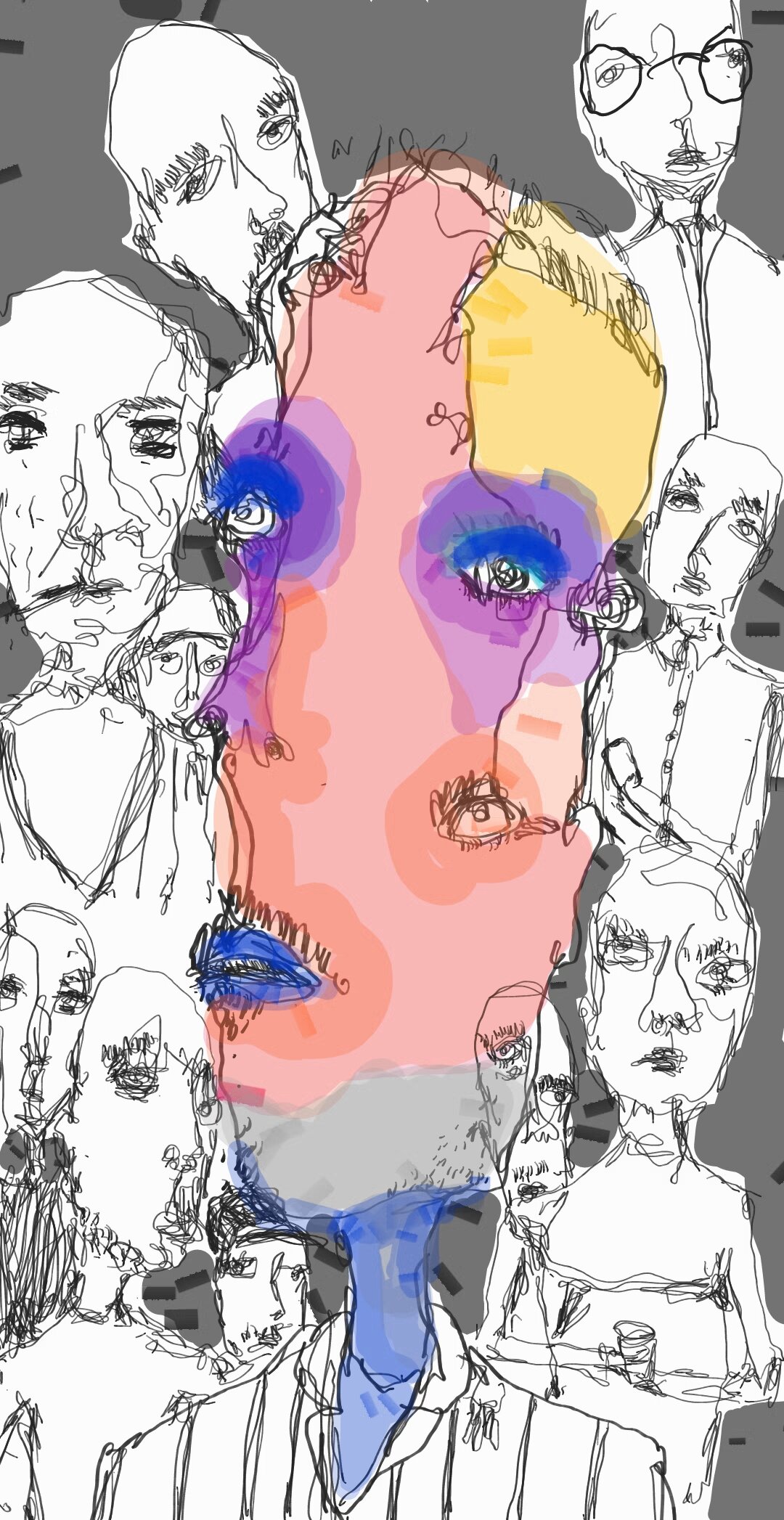 Busy..., 2018Digital drawing on Hahnemuhle German Etching paperEdition 1 - 2: 210mm x 340mmEdition 3: 910mm x 1290mmPrice: Available on Request