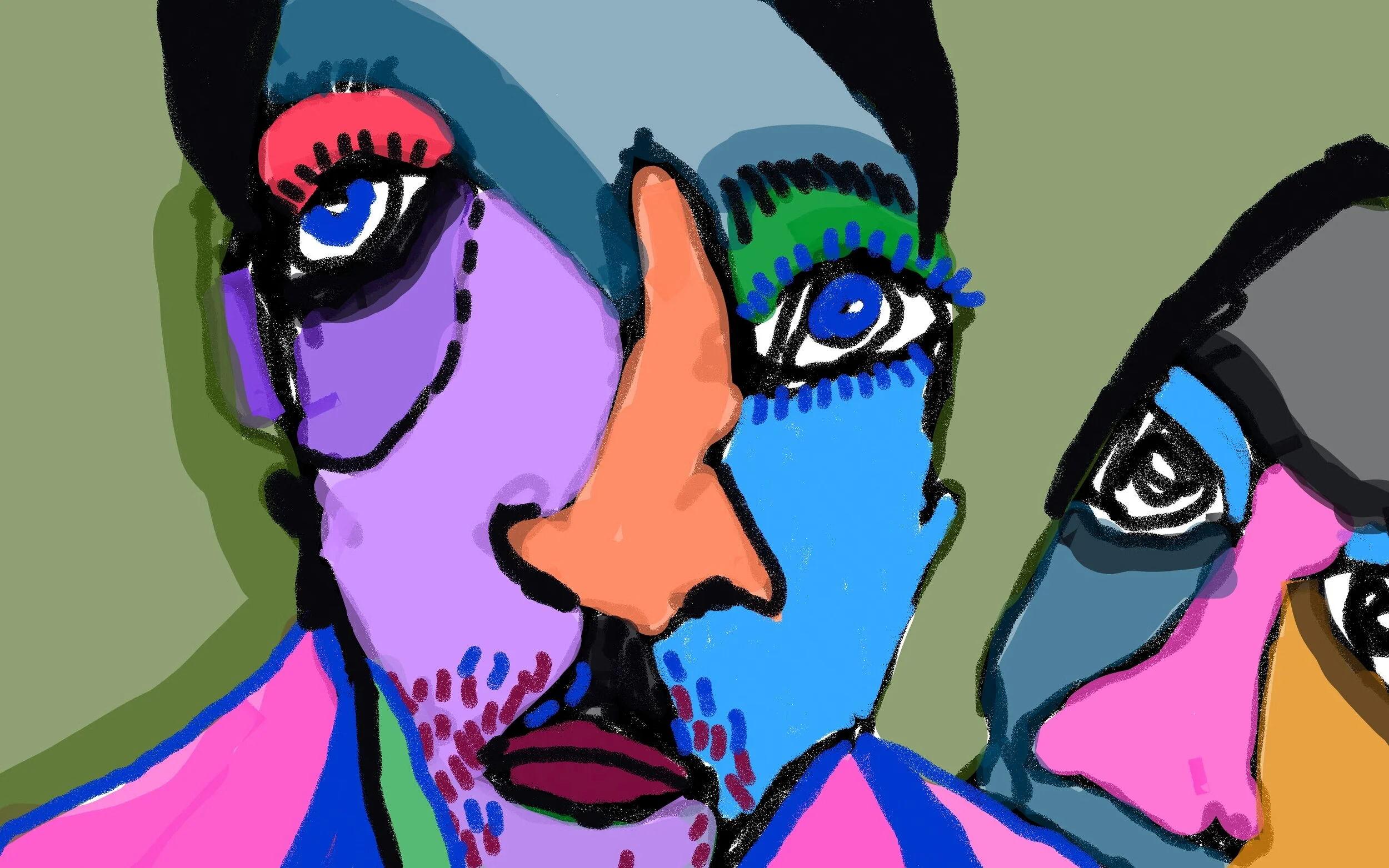 Between us , 2020Digital drawing on Hahnemuhle German Etching paperEdition 1 - 2: 210mm x 340mmEdition 3: 910mm x 1290mmPrice: Available on Request