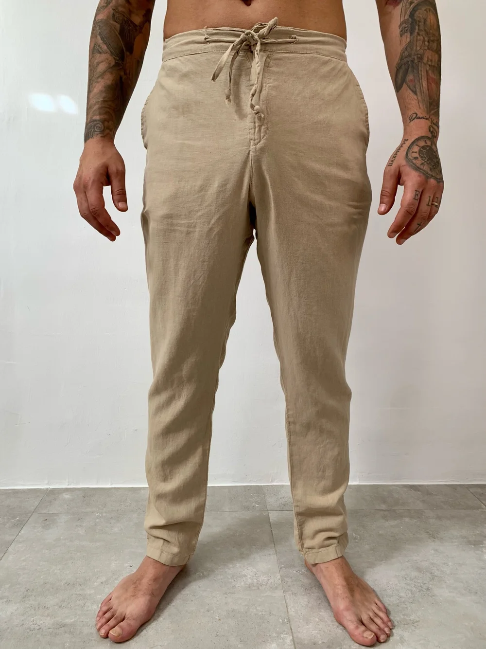 【新品未使用】deres floating linen pants sand 0 Sage / floating linen pants (sand/carbon/cloud) – deres.online
