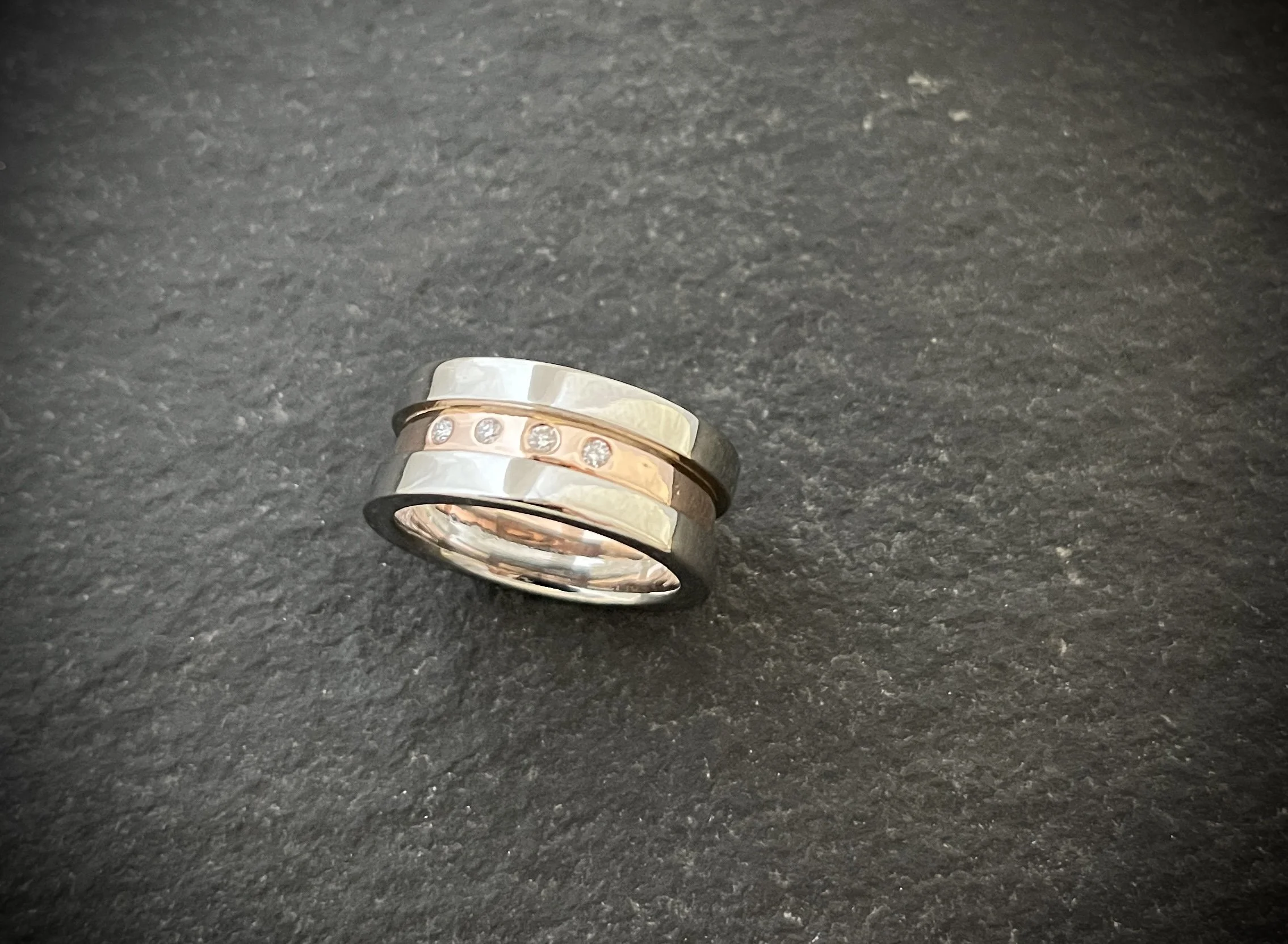 Gents platinum and gold 