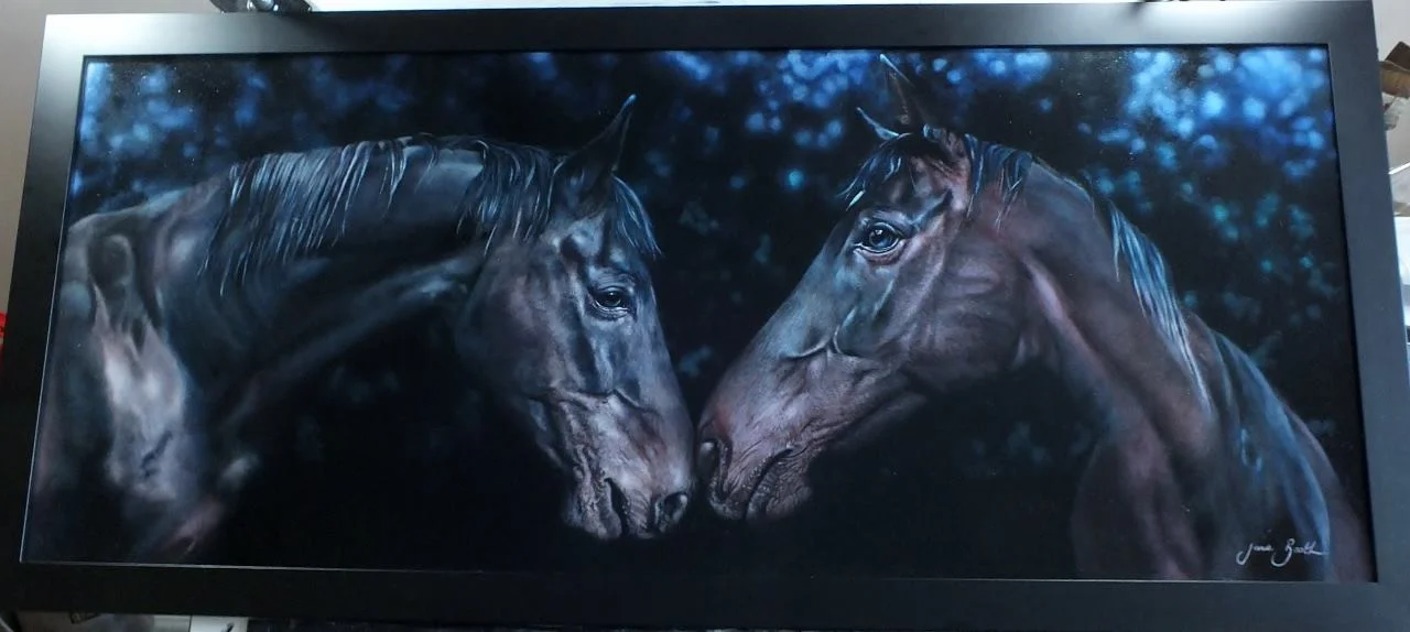 Two Black Horses