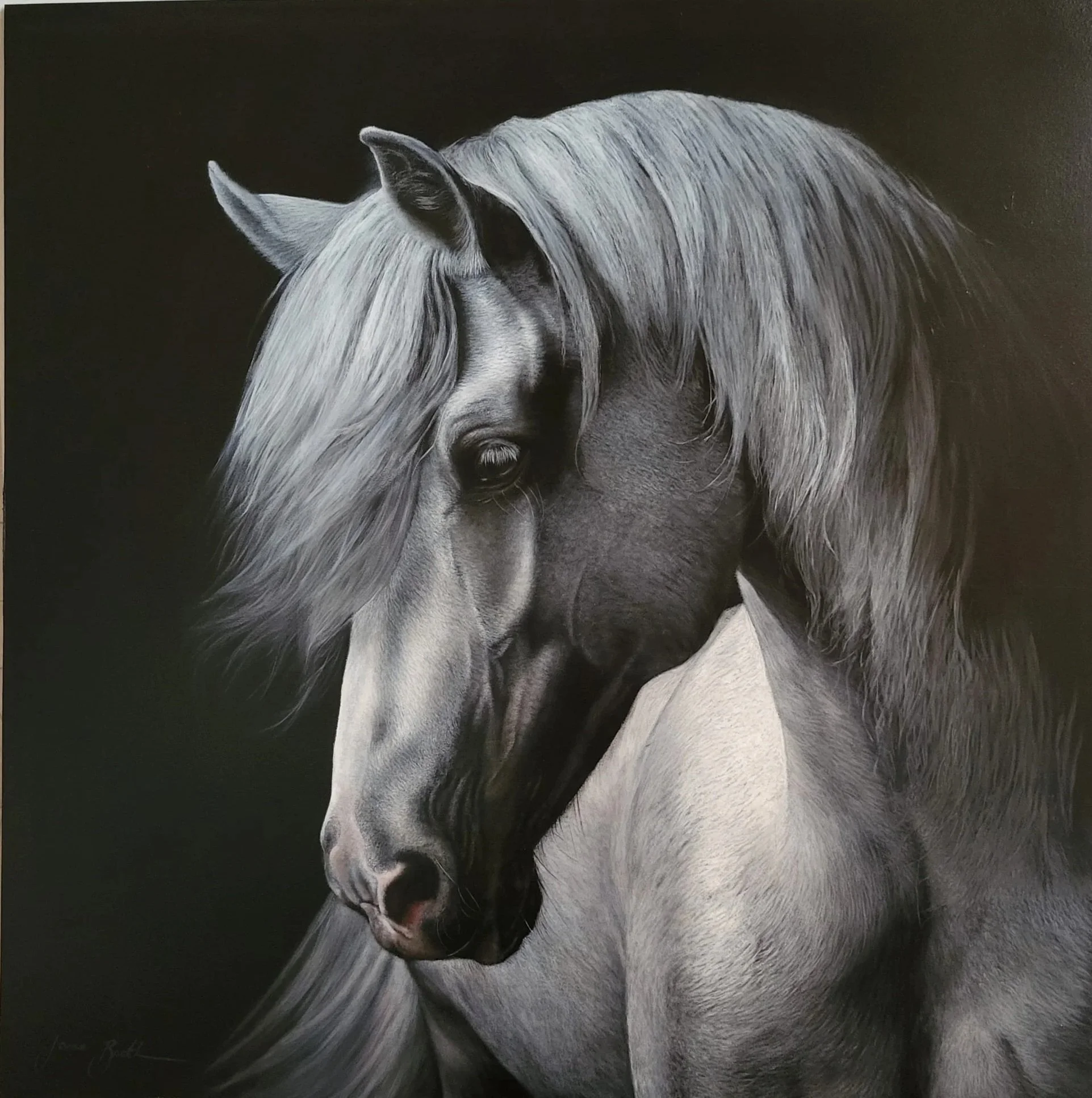 White Horse IV - Sold to a collector of my work to add to her other pieces.
