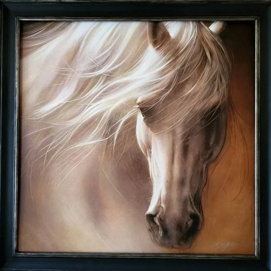 White Horse III - 20" x 20" - Oil on ACM - Sold