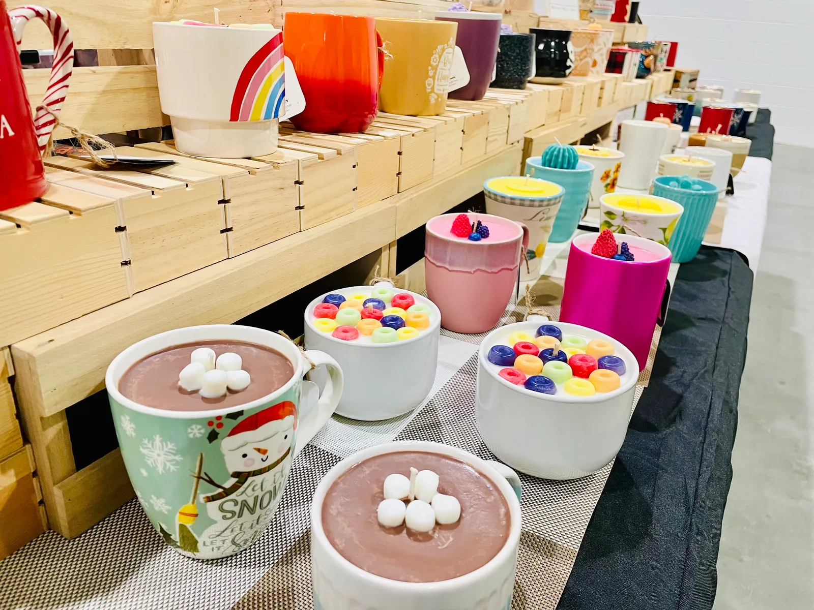  
  Mugxury Candles: BOOTH 530
     Mugxury makes 100% soy wax candles in reusable mugs.  They lovingly handpick and upcycle mugs to be used as sustainable candle vessels. After the candle is spent, you can enjoy the mug!   
 Visit Website 