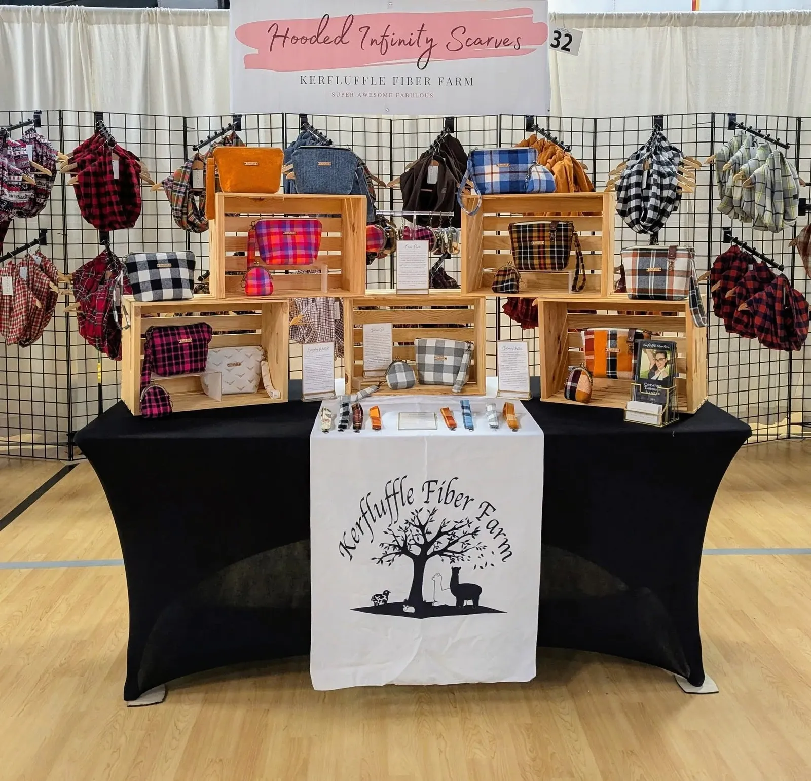  
  Kerfluffle Fiber Farm: BOOTH 275
     As seen on "Green Light Maine" and "Only in Maine," Kerfluffle Fiber Farm is the creation of Mandy McDonald, where everything is dreamed up, designed, and handmade on her small farm in Lebanon, Maine. Discove