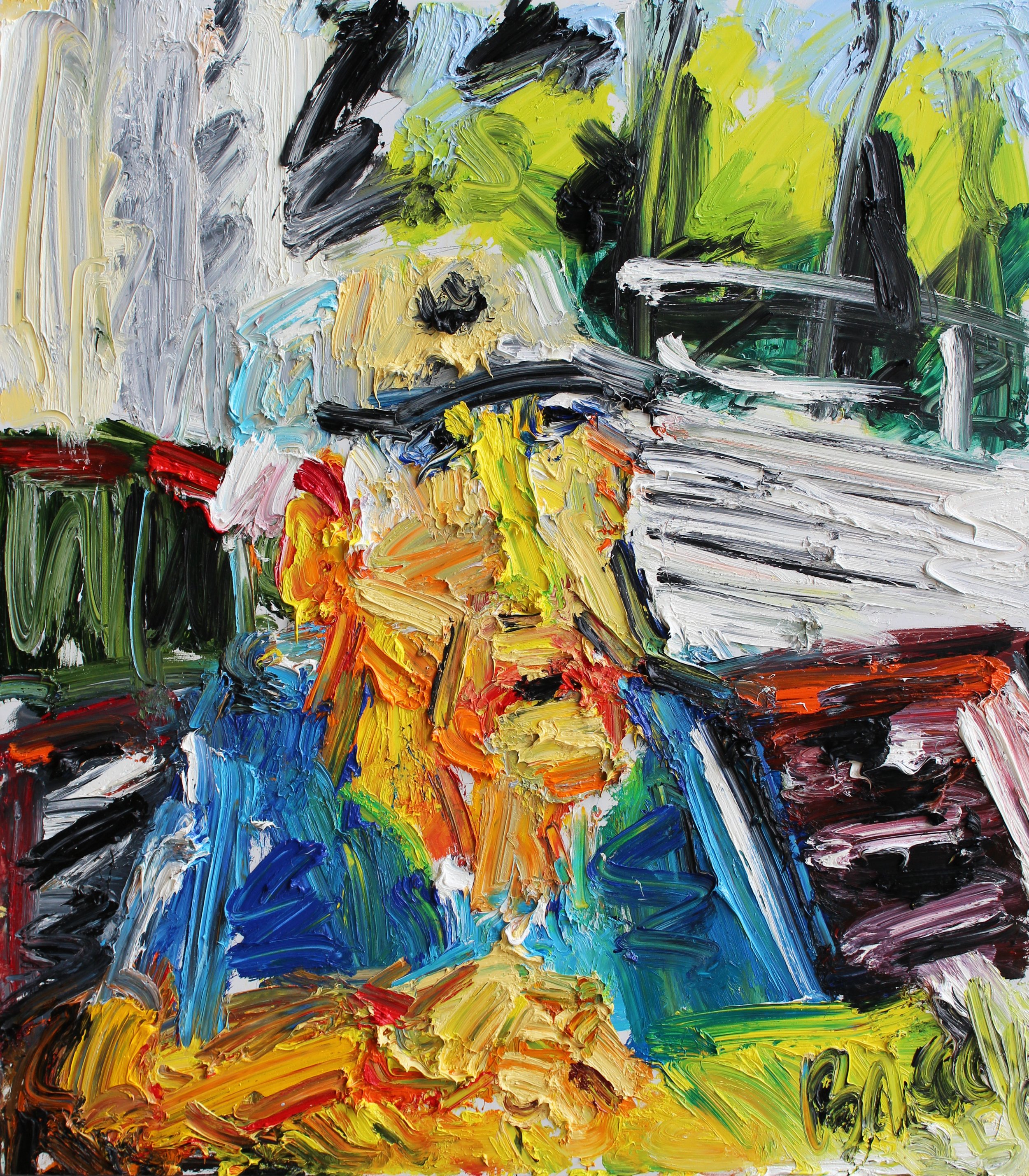 Man at Lexington Restaurant  42x31