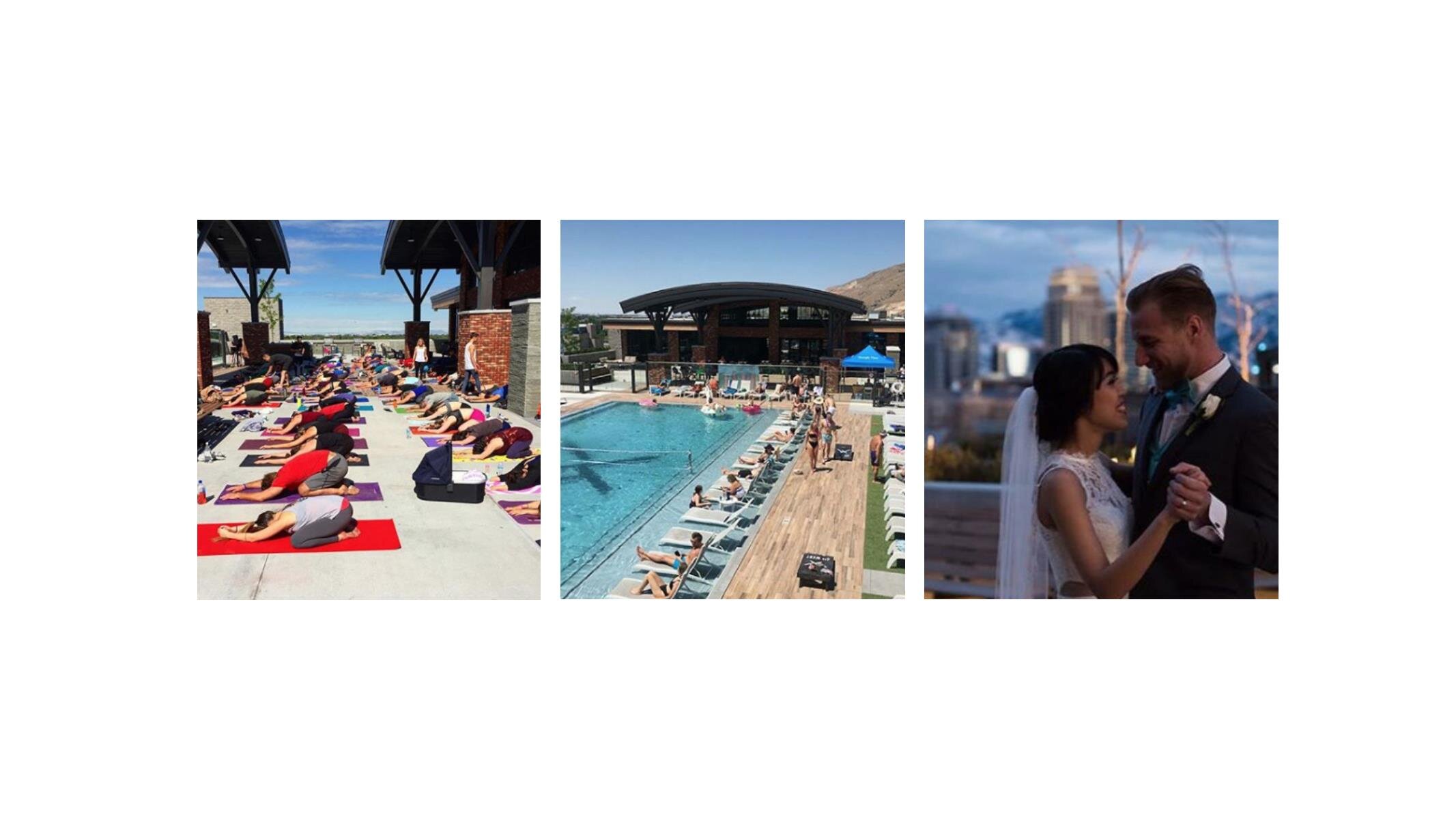  The Sky Lounge provides opportunities for a variety of social activities and memorable experiences including yoga, pool parties, weddings, and even watching the solar eclipse. 