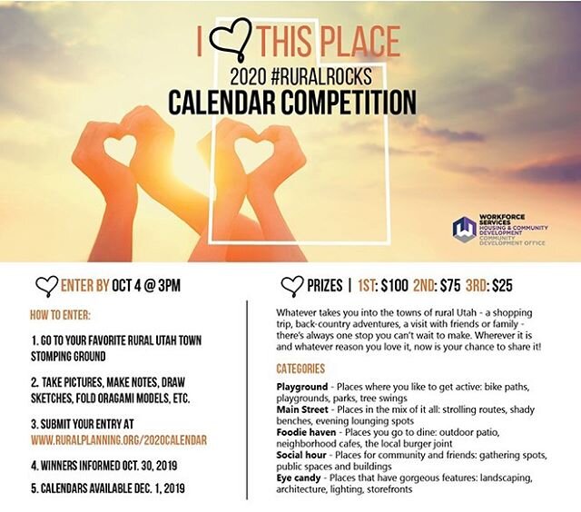 Looks like we have a Calendar contest on our hands! Check out the info above and get cracking! Did we mention there is prize money?
.
.
.
.
.
#landarch #urban #ruralrocks  #planning #design #communitydevelopment #workforce #housingandcommunitydevelop