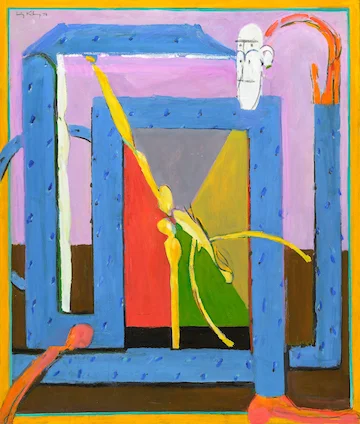 Close Quarters , 1974, oil on canvas, 44 x 36 in / 111.76 x 91.44 cm. Photo by Paul Takeuchi