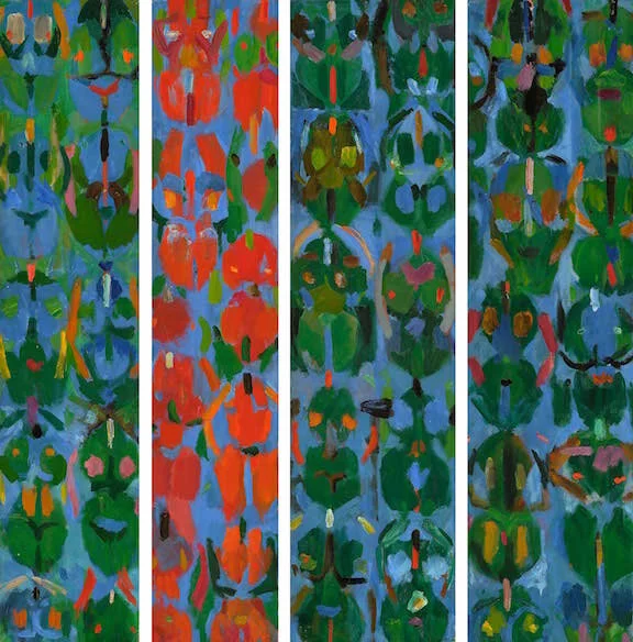   Maternal Fugue  (side B), 1959, oil on canvas, four double-sided panels, overall: 50 1/2 x 48 1/8 in. (128.3 x 122.2 cm) 