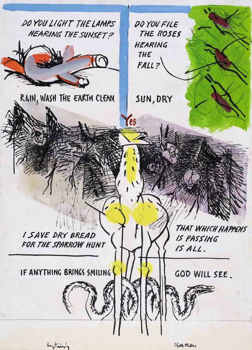   Do You Light the Lamps…,  c. 1965, acrylic and ink on paper, 18 3/4 x 13 1/2 in. (47.6 x 34.3 cm) 