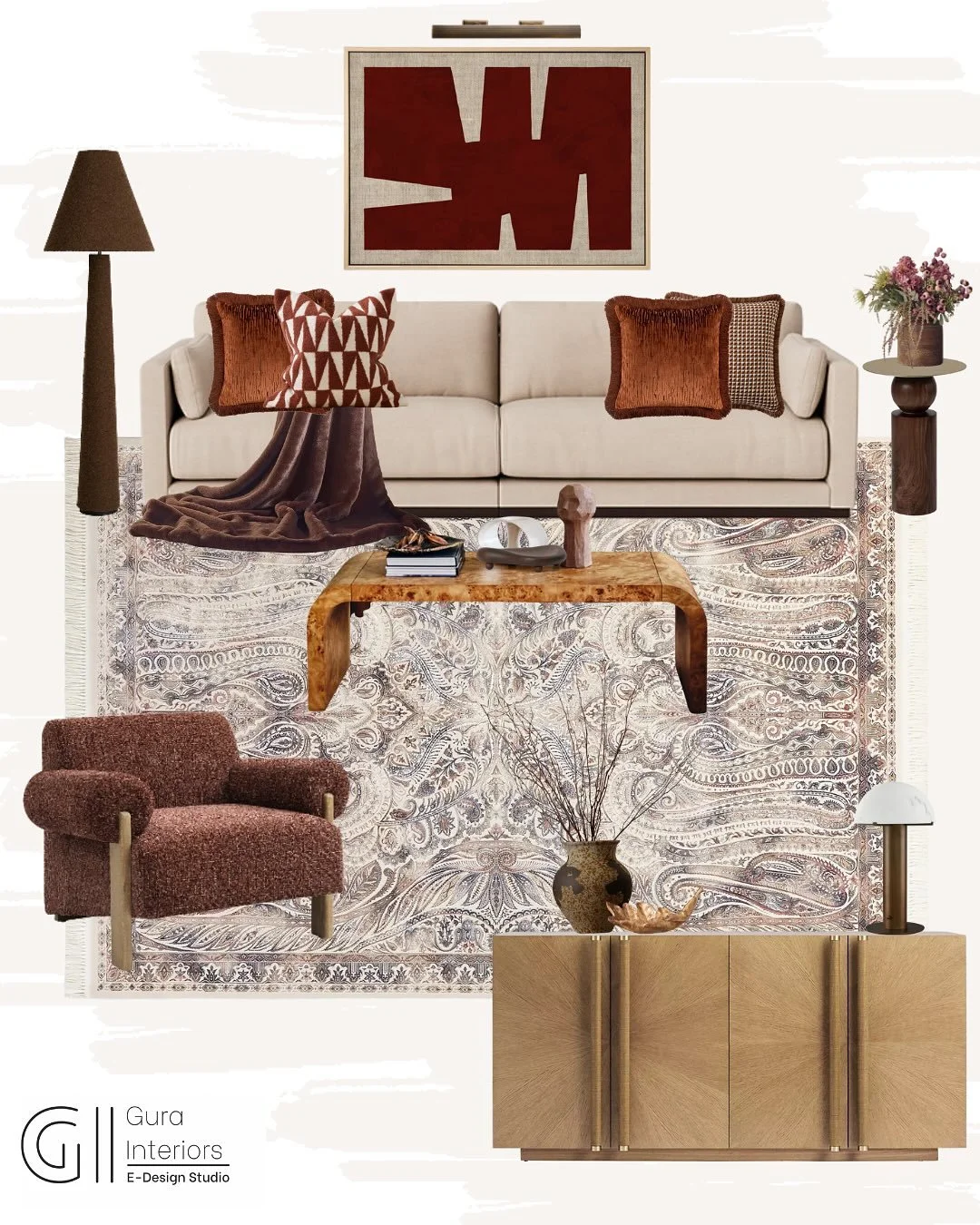 Where rich earthy tones meet modern sophistication: welcome to your new cozy obsession. 

There&rsquo;s something undeniably grounding about a palette that feels like it was pulled straight from the earth itself. 

This living room concept celebrates