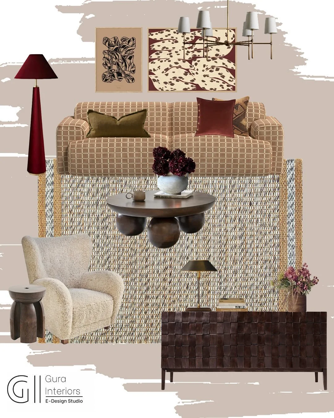 The Power of Background Colour in Design. 

Both of these mood boards feature the same elements; warm textures, sculptural furniture, and rich accents, but yet the atmosphere shifts dramatically with a simple change in background tone.

The sage back