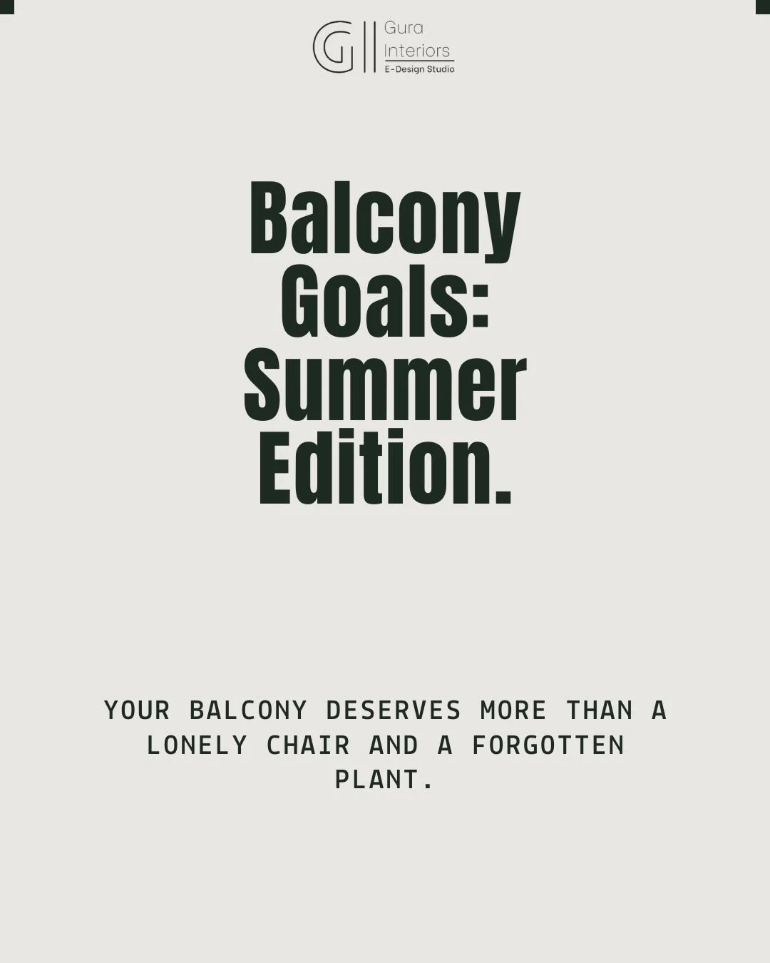 Balcony Goals: Summer Edition! 

Your balcony deserves better than a lonely chair and a plant fighting for its life.

Layer it with comfortable seating, texture underfoot, greenery at different heights, and warm lighting for that golden-hour glow. Ad