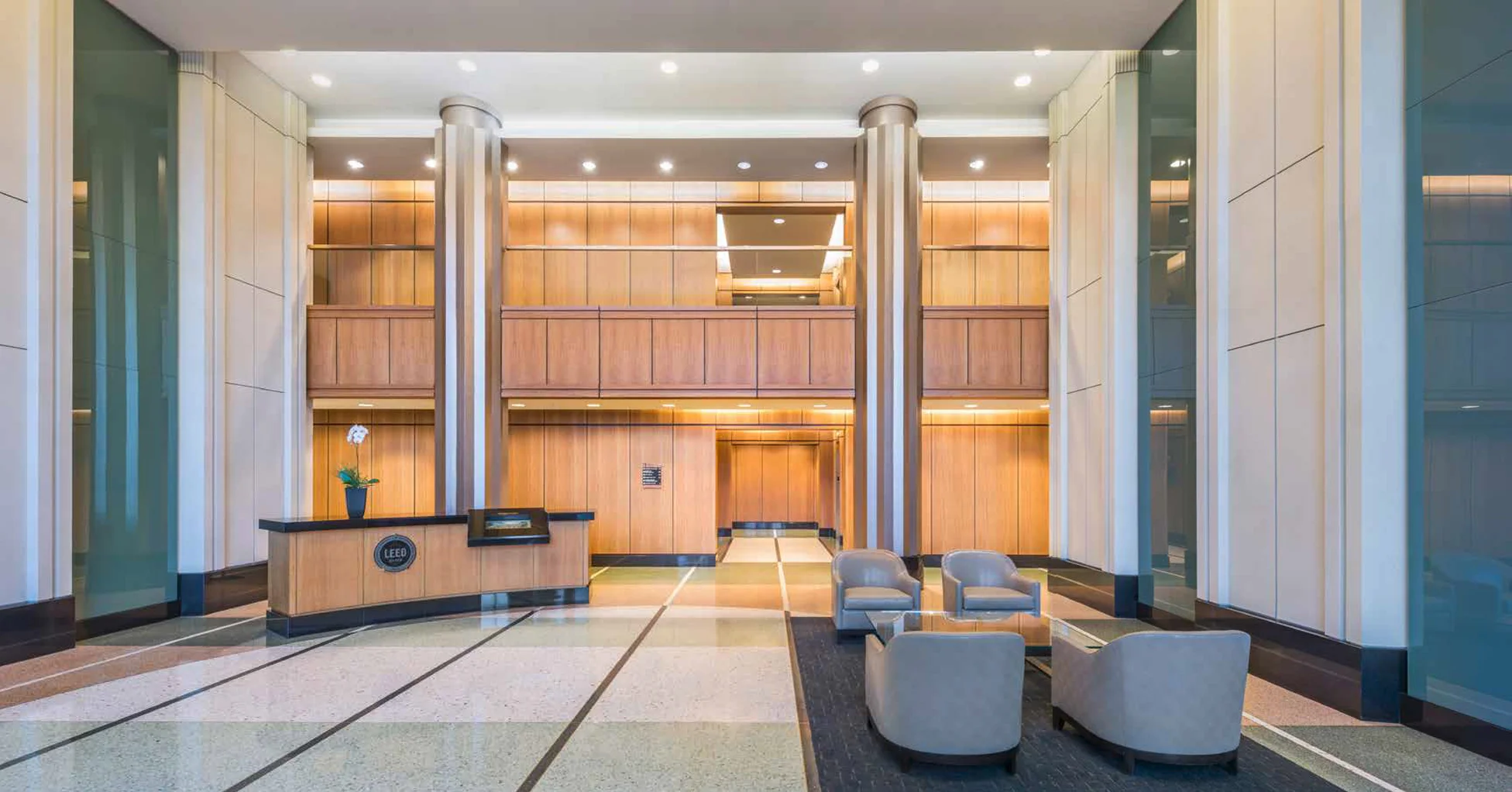 Elegant Two-Story Lobby