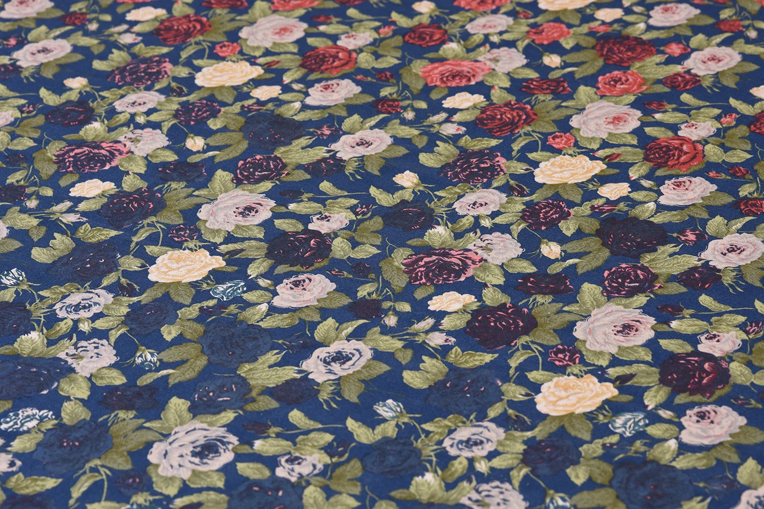 Back to Blue , 2018 Acrylic on patterned cotton fabric 150 x 44 inches