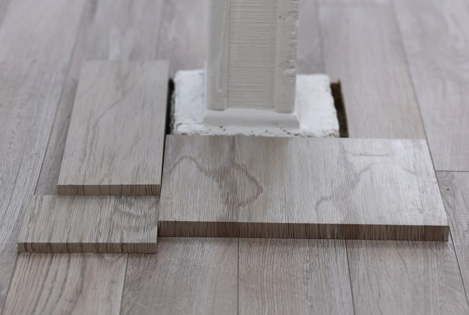 Floor Paintings , 2018 Acrylic on MDF on floor Dimensions variable