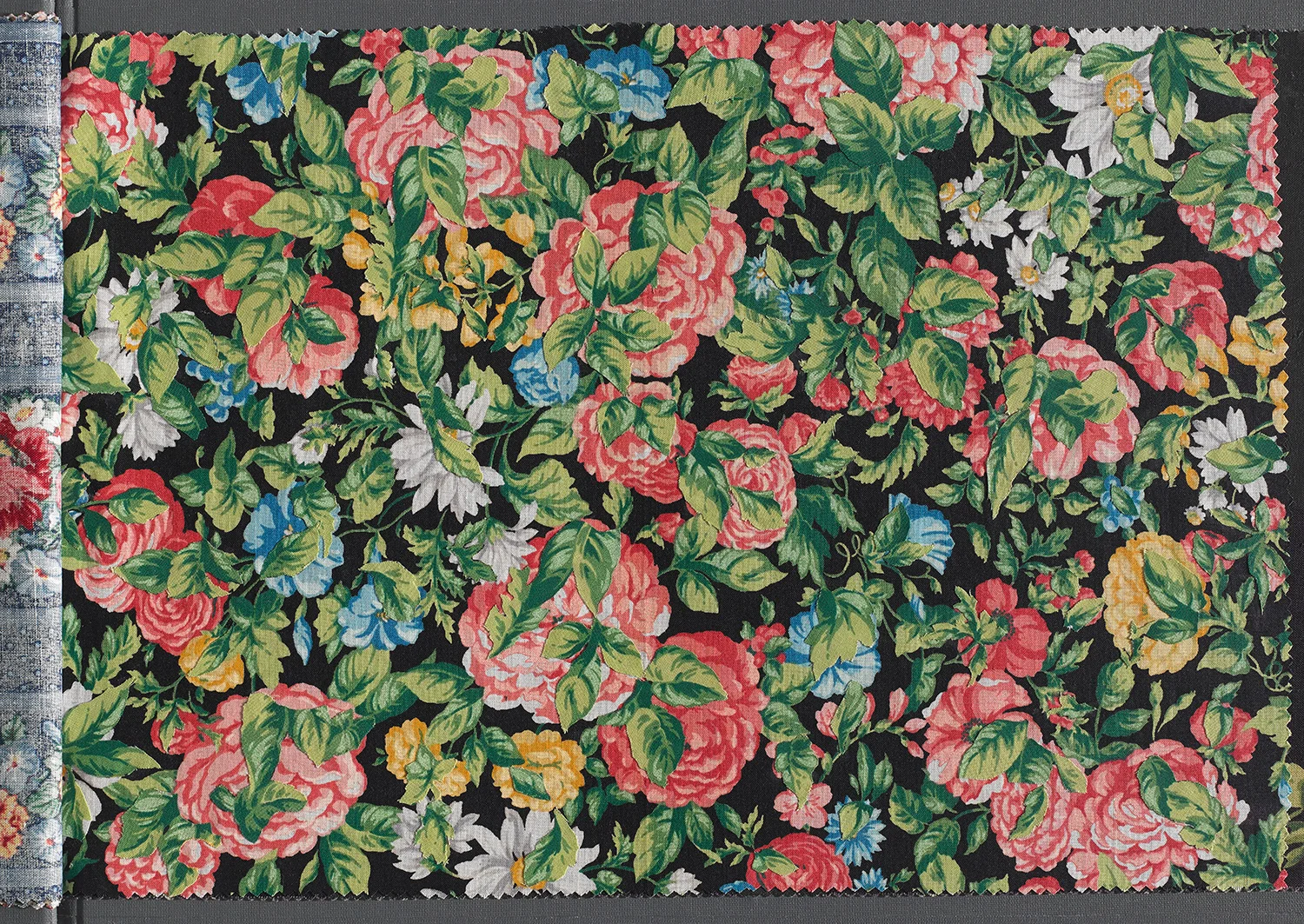 Faulty Samples IV , 2014–2018 Fabric collages and acrylic on found fabric in bound book 18.9 x 12.6 inches (closed book)