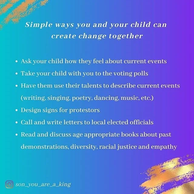 With all that is happening, don't shame yourself for not having all the right answers for yourself or your children. None of us have them. But conversations help. Expression helps. Gaining understanding and education helps. Small and large actions he