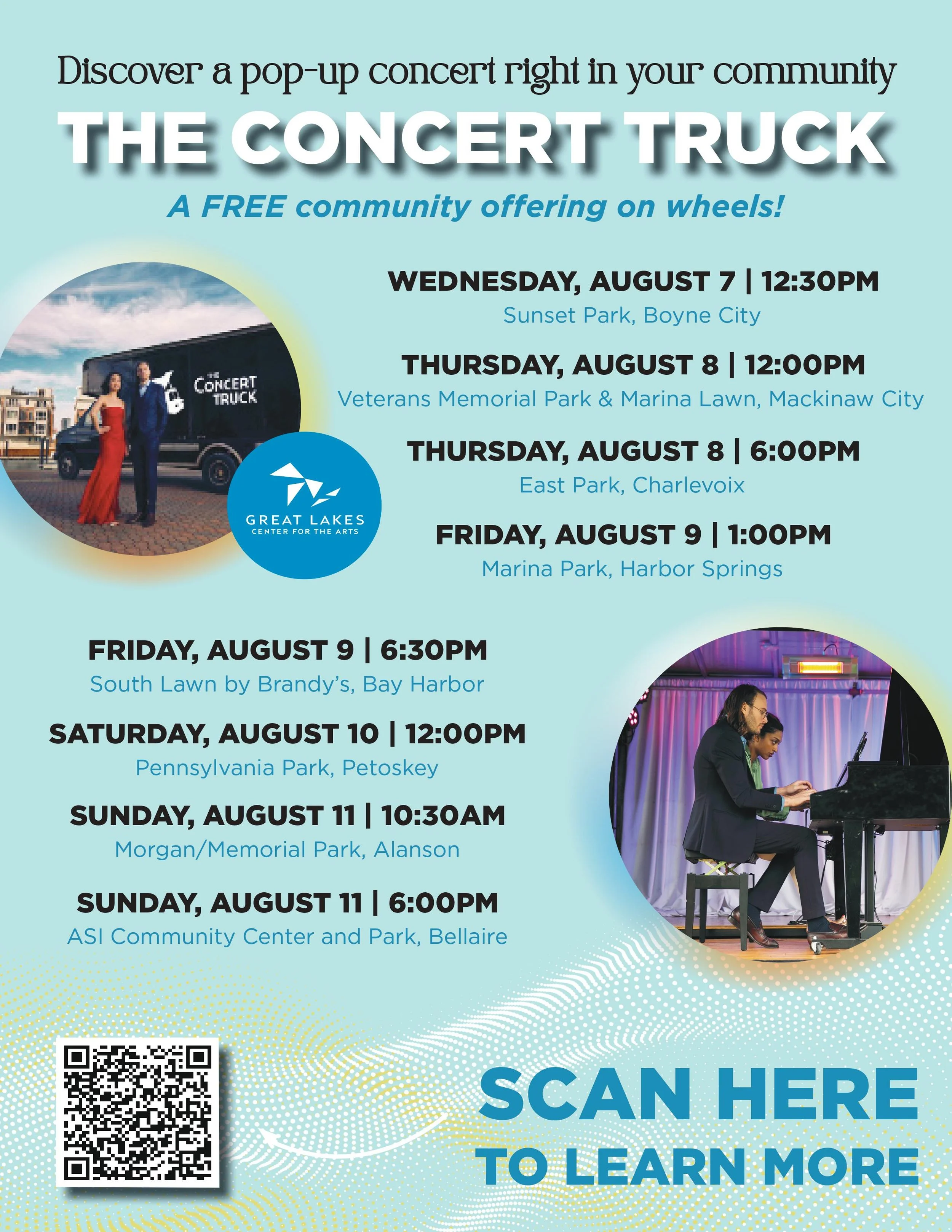Guest Artist residency with the Concert Truck - Great Lakes Center for the Arts, Michigan